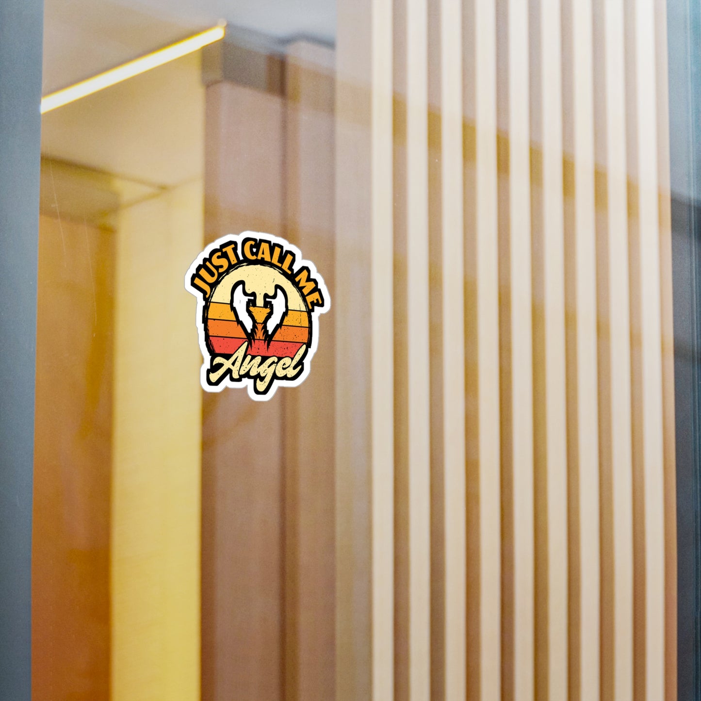 Just Call Me Angel - Angel Sticker for Car Window Laptop Sticker. Water Bottle Sticker, Vinyl Aesthetic Decal, Cute Sticker - Angel Gift