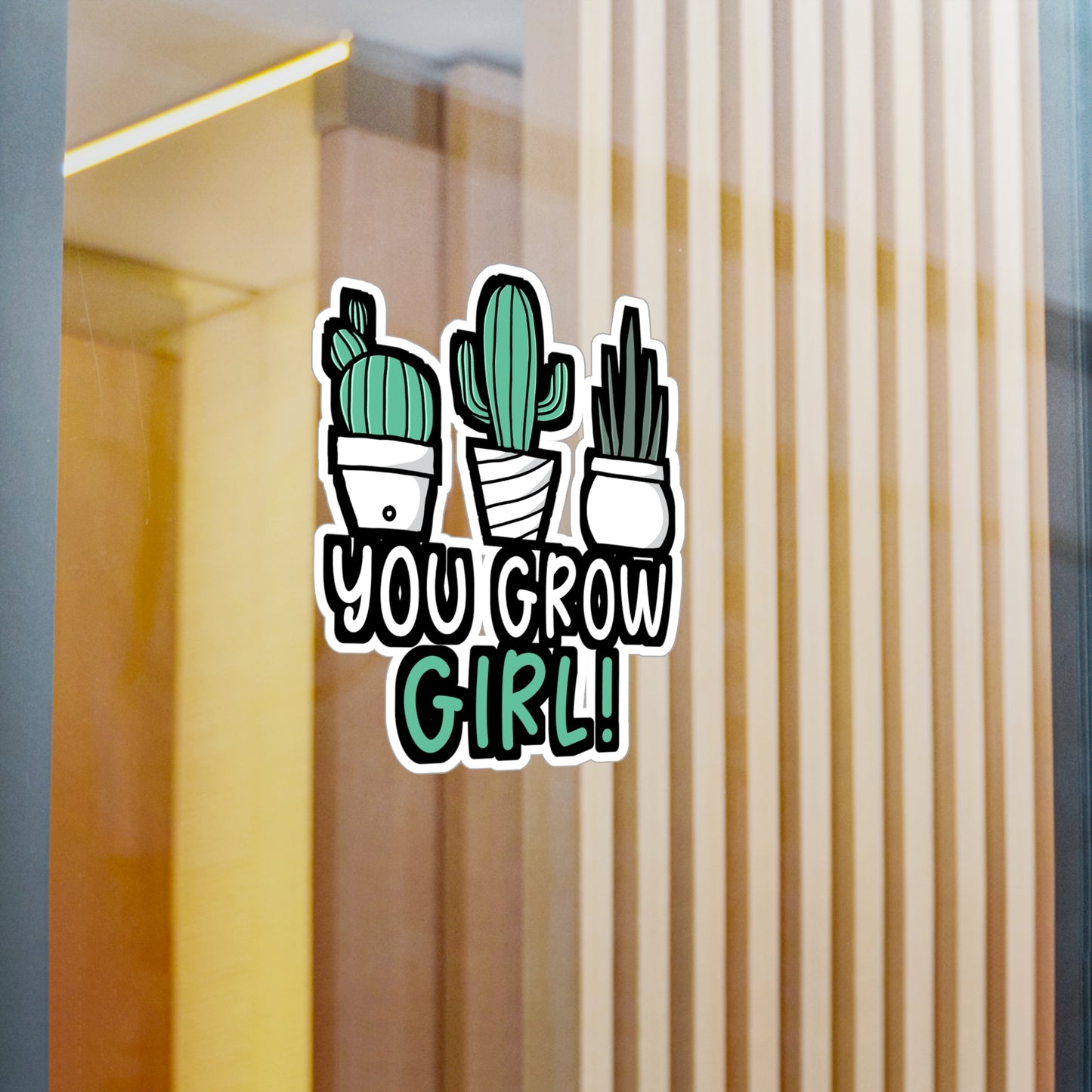 You Grow Girl - Gardening Sticker for Car Window Laptop Sticker. Water Bottle Sticker, Vinyl Compost Decal, Herbs Sticker - Gardening Gift