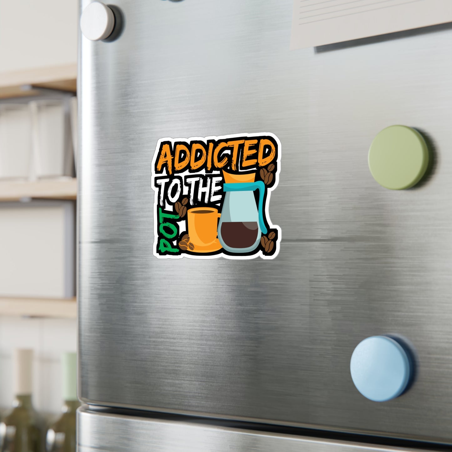 Addicted to The Pod Coffee - Coffee Sticker for Laptop Sticker. Water Bottle Sticker, Vinyl Cappuccino Decal - Coffee Gift