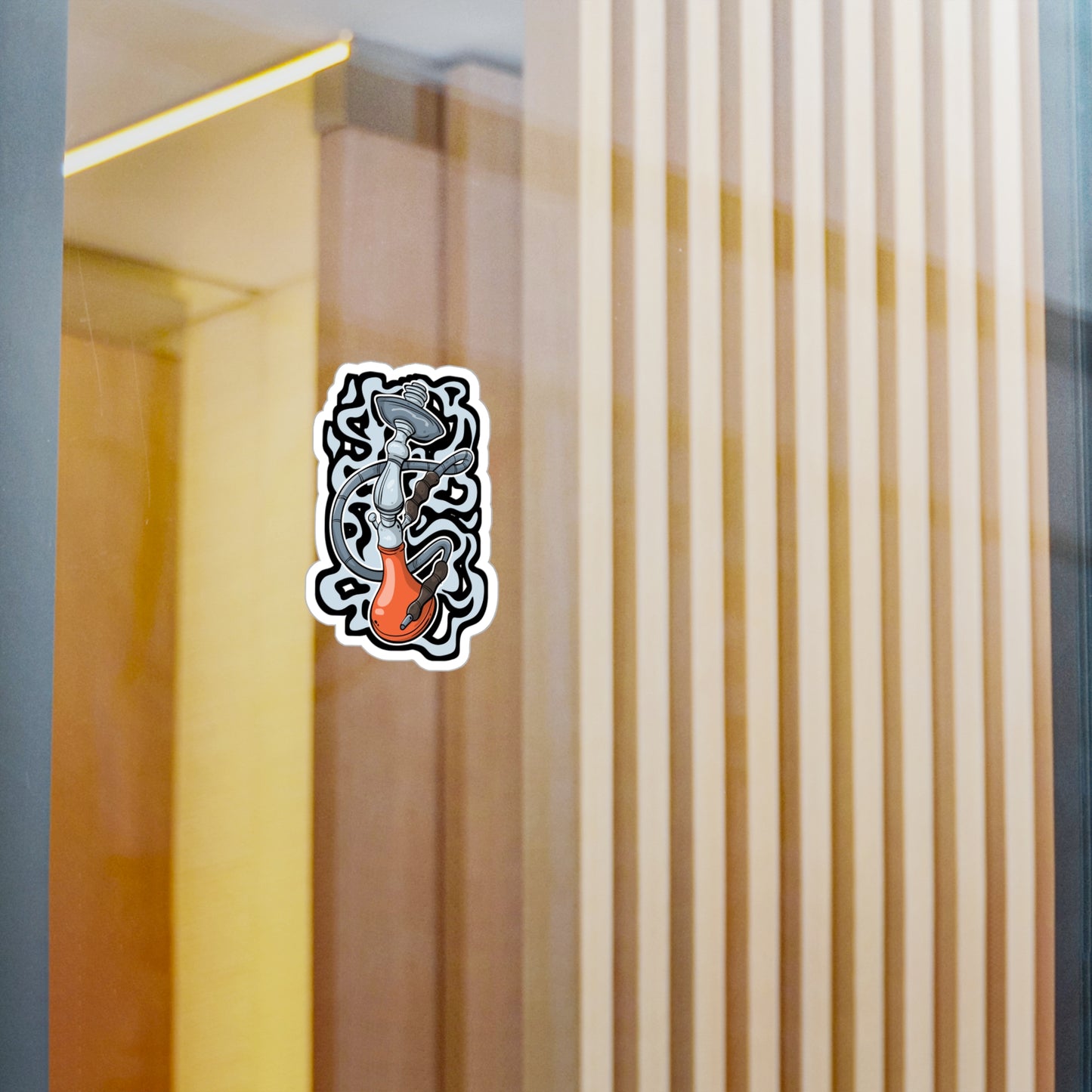 Hookah Shisha Waterpipe Narghile - Hookah Sticker for Laptop Sticker. Water Bottle Sticker, Vinyl Hose Decal - Hookah Gift