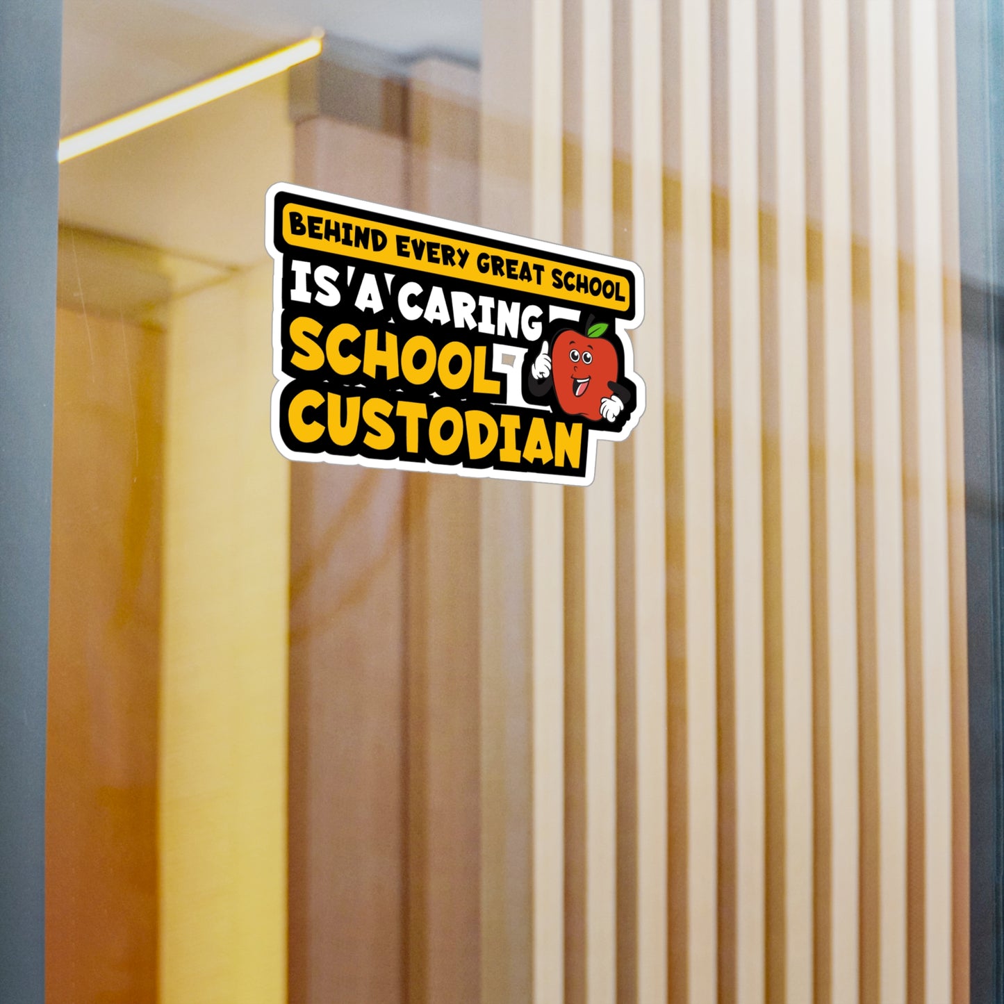 Behind Every Great School is a Caring School Custodian | School-counselor Sticker | Counselor Decals | School-counselor Gift