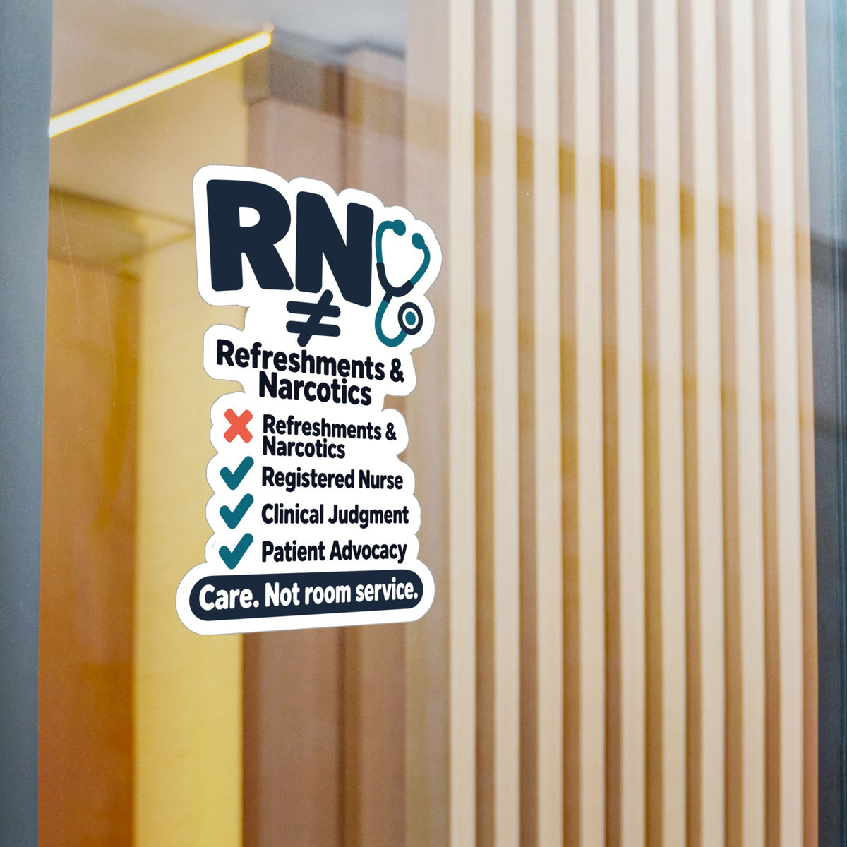 Nurse Sticker – RN ≠ Refreshments & Narcotics Funny Nursing Student Vinyl Decals for Laptop, Water Bottle