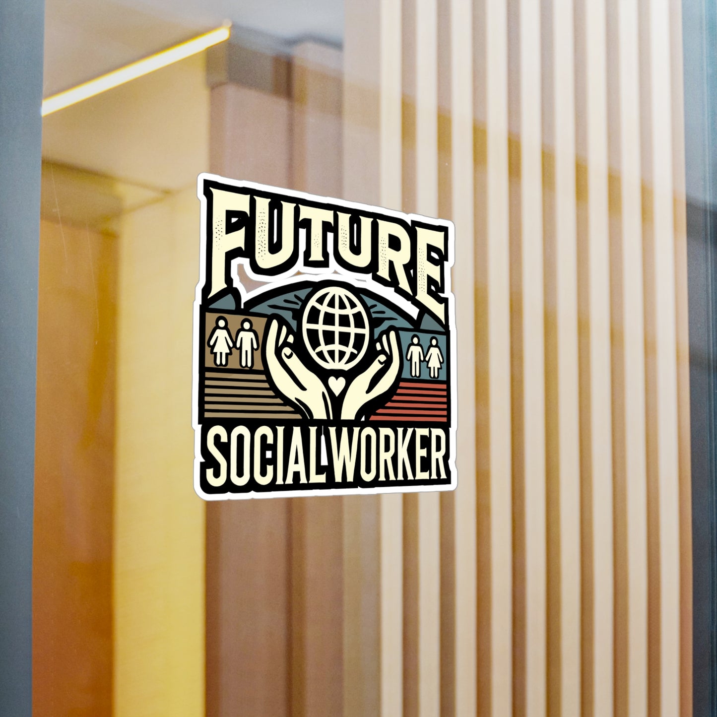 Future Social Worker - Social worker Sticker for Laptop Sticker. Water Bottle Sticker, Vinyl Social work Decal - Social worker Gift