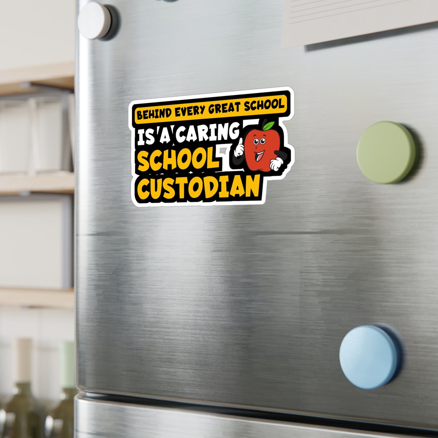 Behind Every Great School is a Caring School Custodian | School-counselor Sticker | Counselor Decals | School-counselor Gift