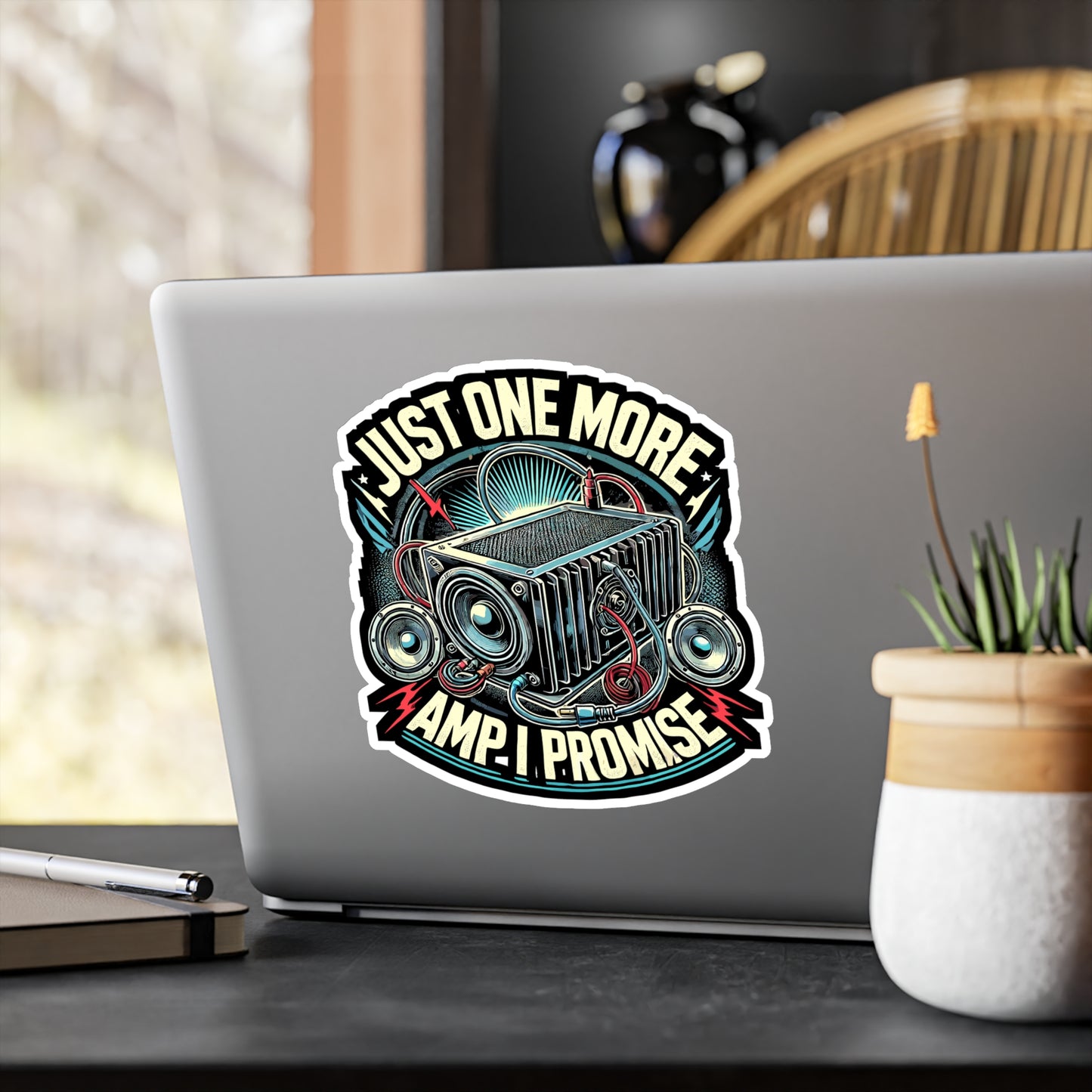 Just One More Amp I Promise - Audio Sticker for Laptop Sticker. Water Bottle Sticker, Vinyl Sound Decal - Audio Gift