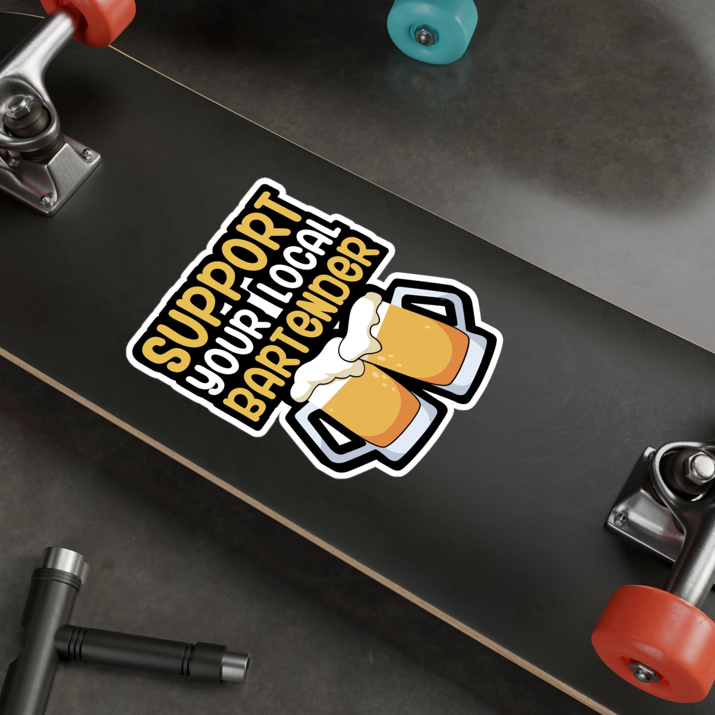 Support your local bartender - Bartender Sticker for Wall, Laptop, Window, Truck, Car Bartender Gift Vinyl Cocktail Decal Sticker