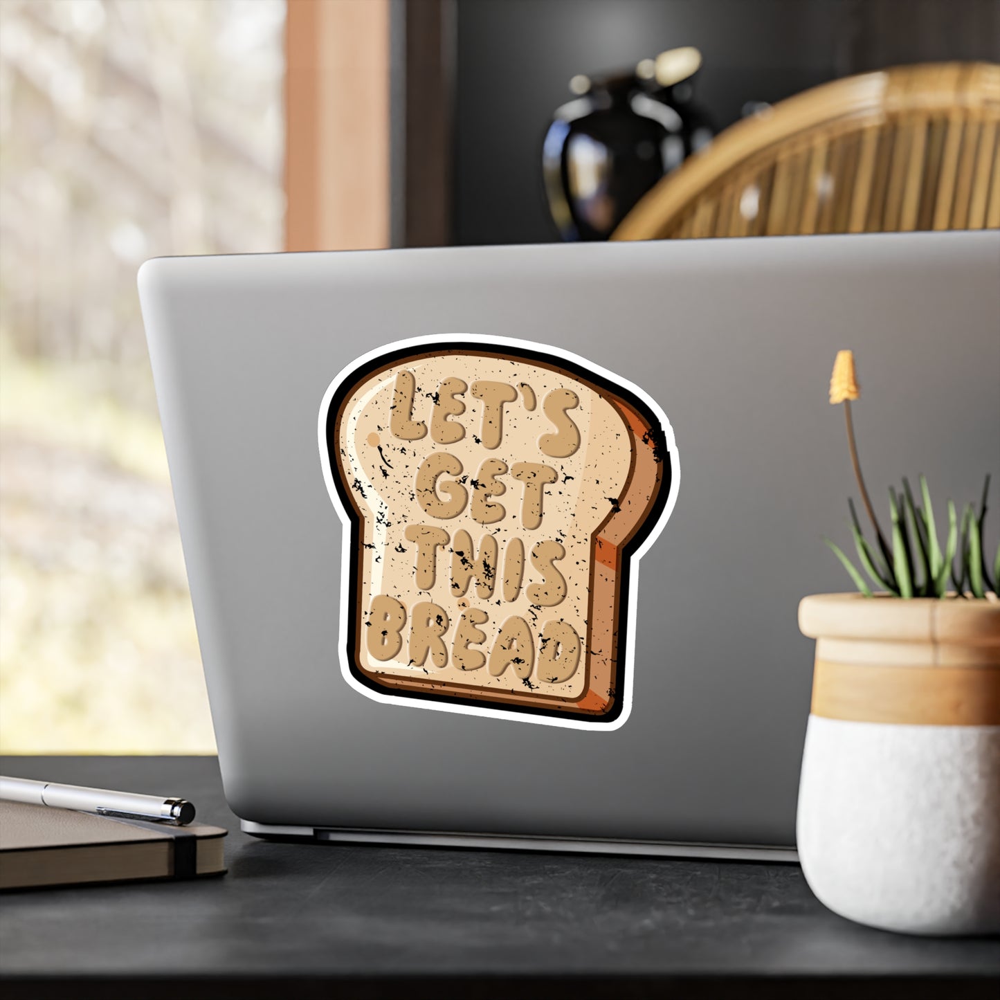 Let's Get This Bread - Baking Sticker for Laptop Sticker. Water Bottle Sticker, Vinyl Cake-decorator Decal - Baking Gift