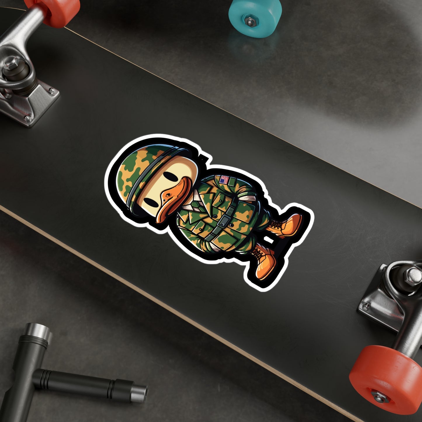 Solider Duck - Duck Sticker for Car Window Laptop Sticker. Water Bottle Sticker, Vinyl Soldier Decal, Military Sticker - Duck Gift