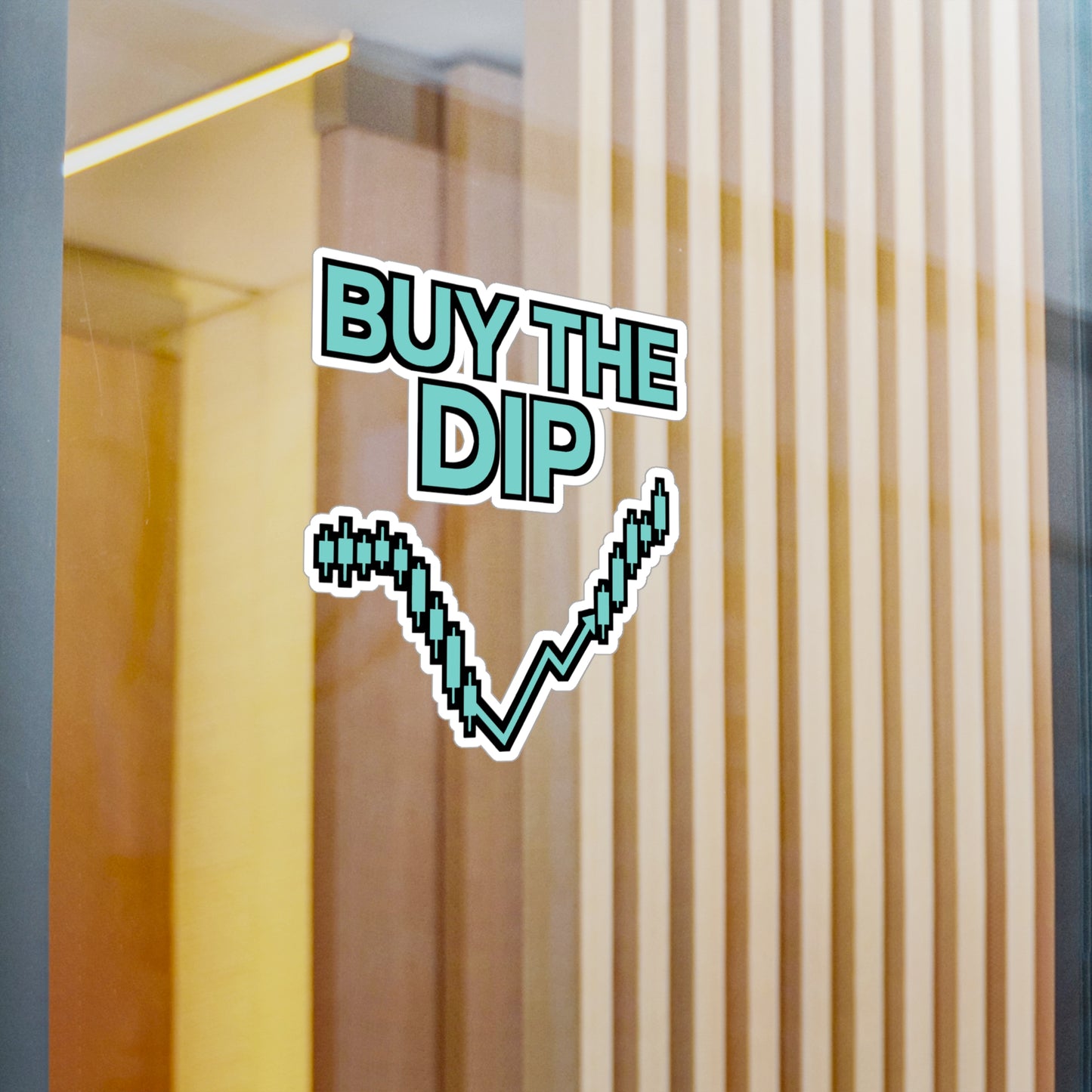 Forex Sticker "Buy the Dip" Decals – Trendy Buy-Sell Graph Design for Laptop or Water Bottle, Waterproof Vinyl Forex Trading Accessories