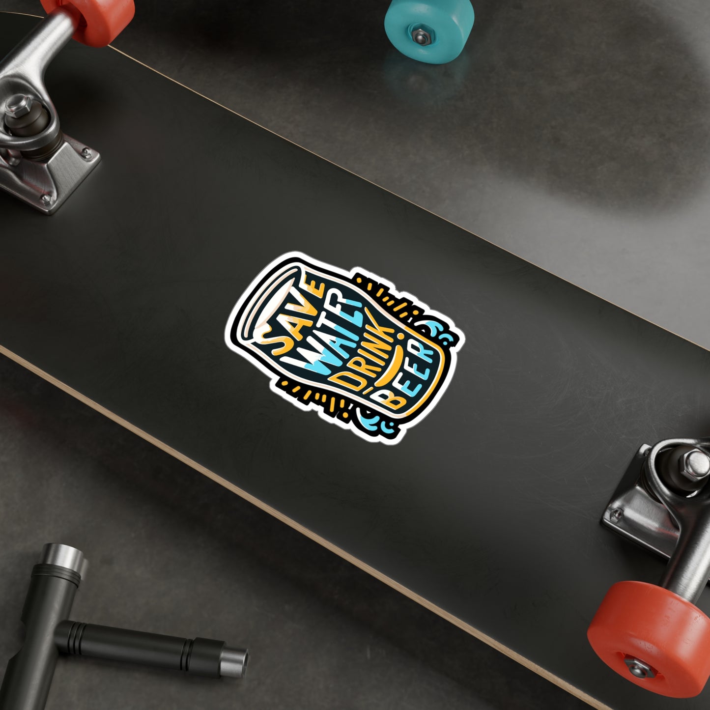 Save Water Drink Beer - Craft-beer Sticker for Car Laptop Sticker. Water Bottle Sticker, Vinyl Virginia Decal - Craft-beer Gift