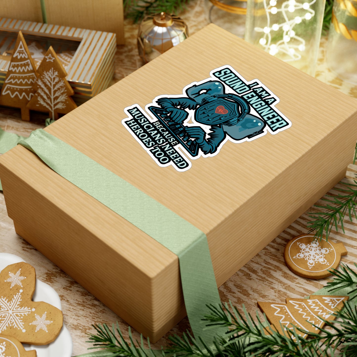 I Am A Sound Engineer Because Musicians Need Heroes Too - Audio Engineer Sticker for Laptop, Water Bottle - Gift for Music Producers