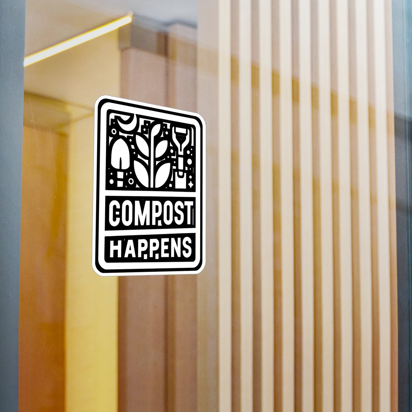 Compost Happens - Gardening Sticker for Laptop Sticker. Water Bottle Sticker, Vinyl Landscaper Decal - Gardening Gift