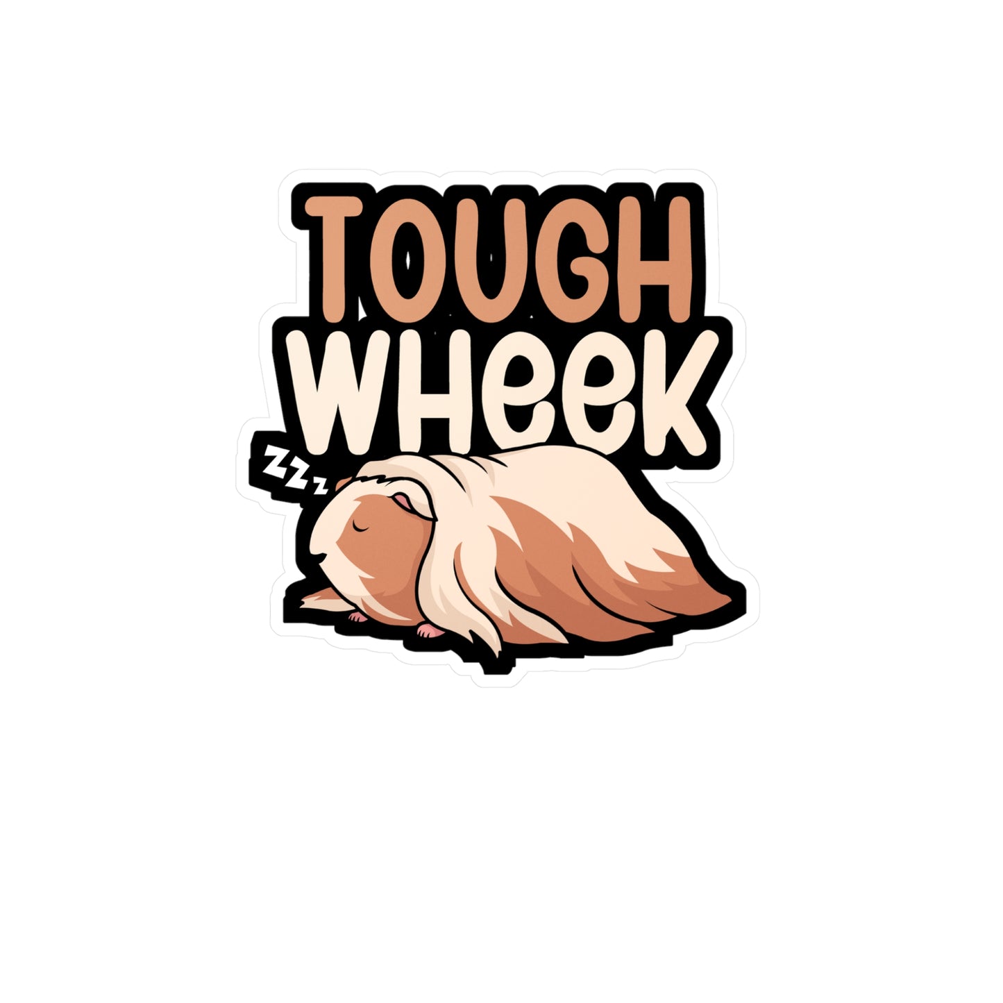 Tough wheek - Guinea pig Sticker for Wall, Laptop, Window, Truck, Car Guinea pig Gift Vinyl Guinea pig dad Decal Sticker