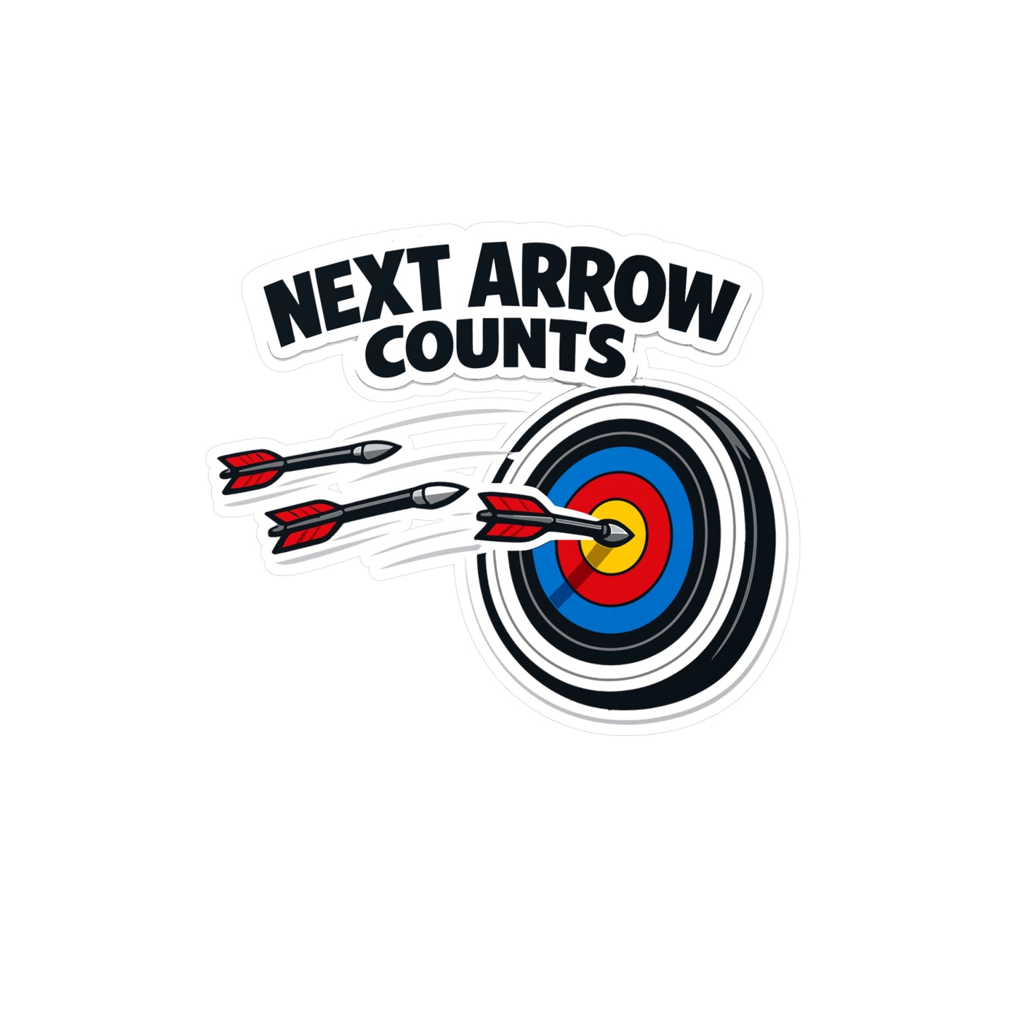 Archery Sticker Next Arrow Counts Vinyl Waterproof Decals for Laptop Water Bottle, Archer Hunting Shoot Gear