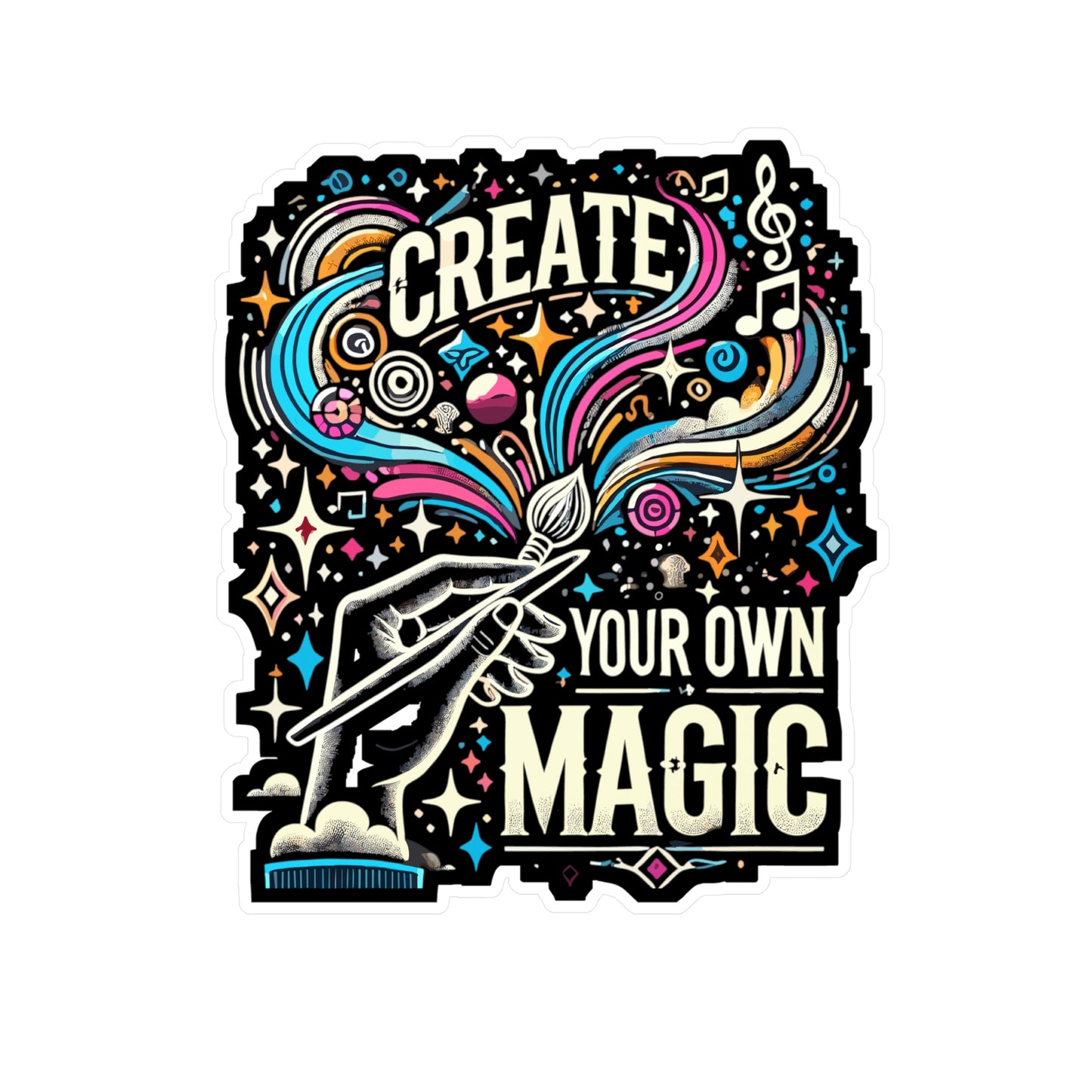 Create Your Own Magic - Creativity Sticker for Laptop Sticker. Water Bottle Sticker, Vinyl Magic Decal - Creativity Gift