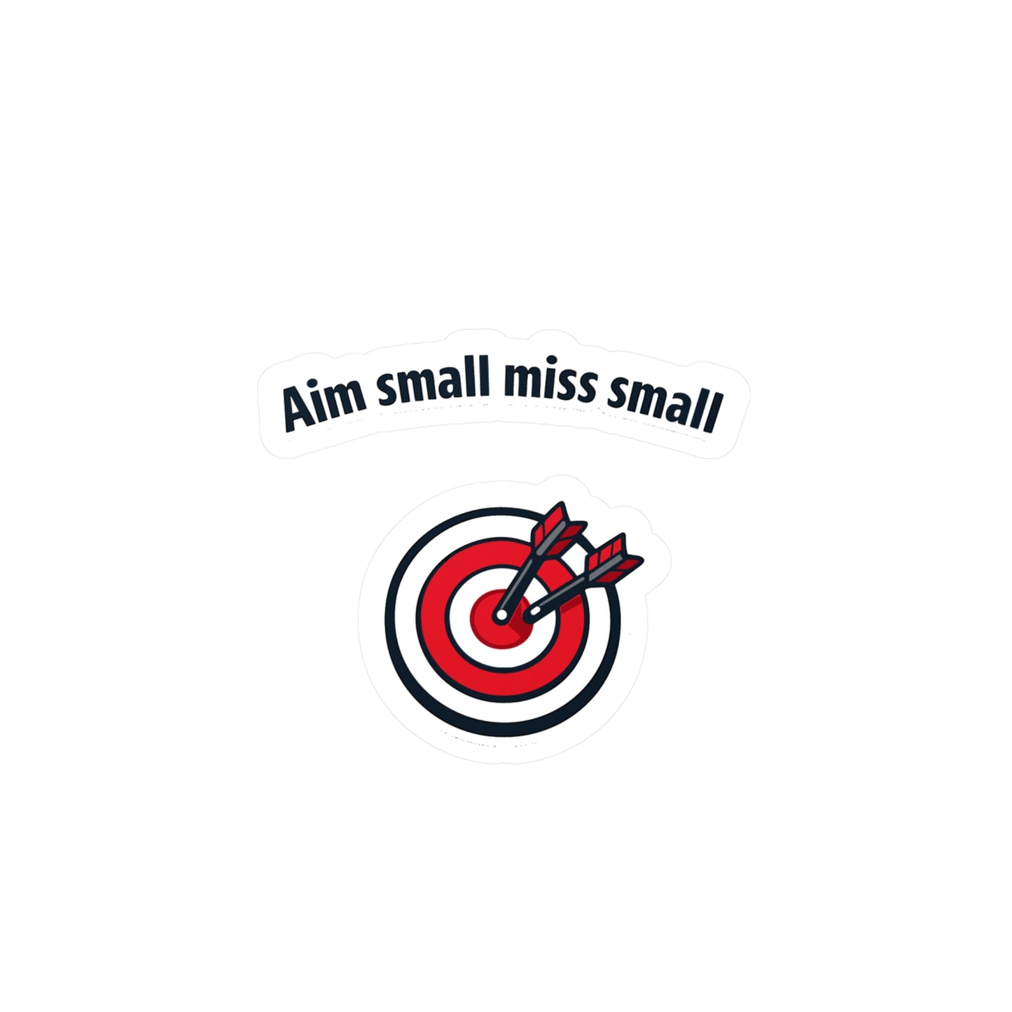Archery Sticker Aim Small Miss Small Motivational Archer Design, Waterproof Vinyl Decals for Laptop Water Bottle Hunting Shoot