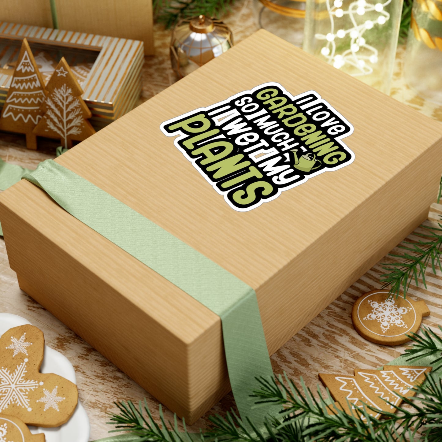 I love gardening so much i wet my plants - Gardener Sticker for Car, Wall, Laptop, Window, Truck Gardener Gift Vinyl Garden Decal Sticker