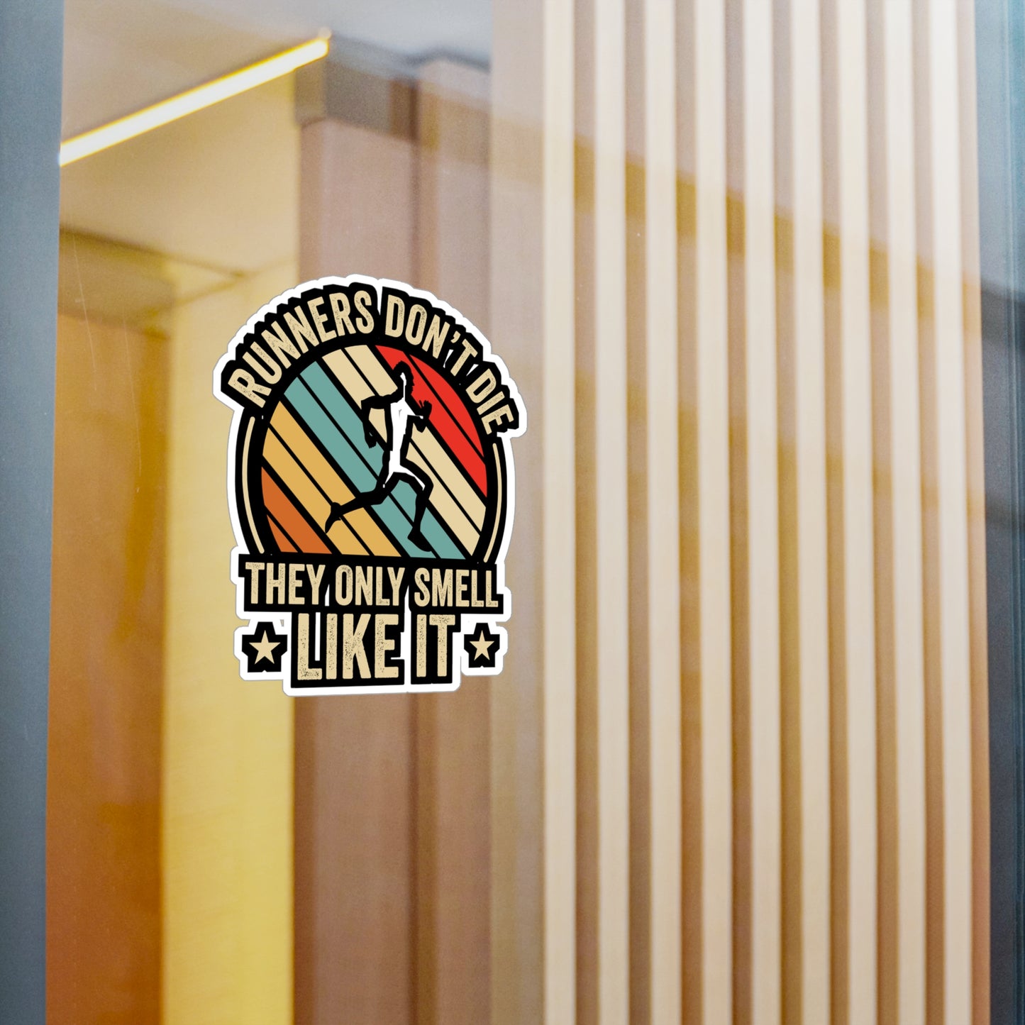 Runners Don't Die They Only Smell Like It - Marathon Sticker for Laptop Sticker. Water Bottle Sticker, Vinyl Running Decal - Marathon Gift