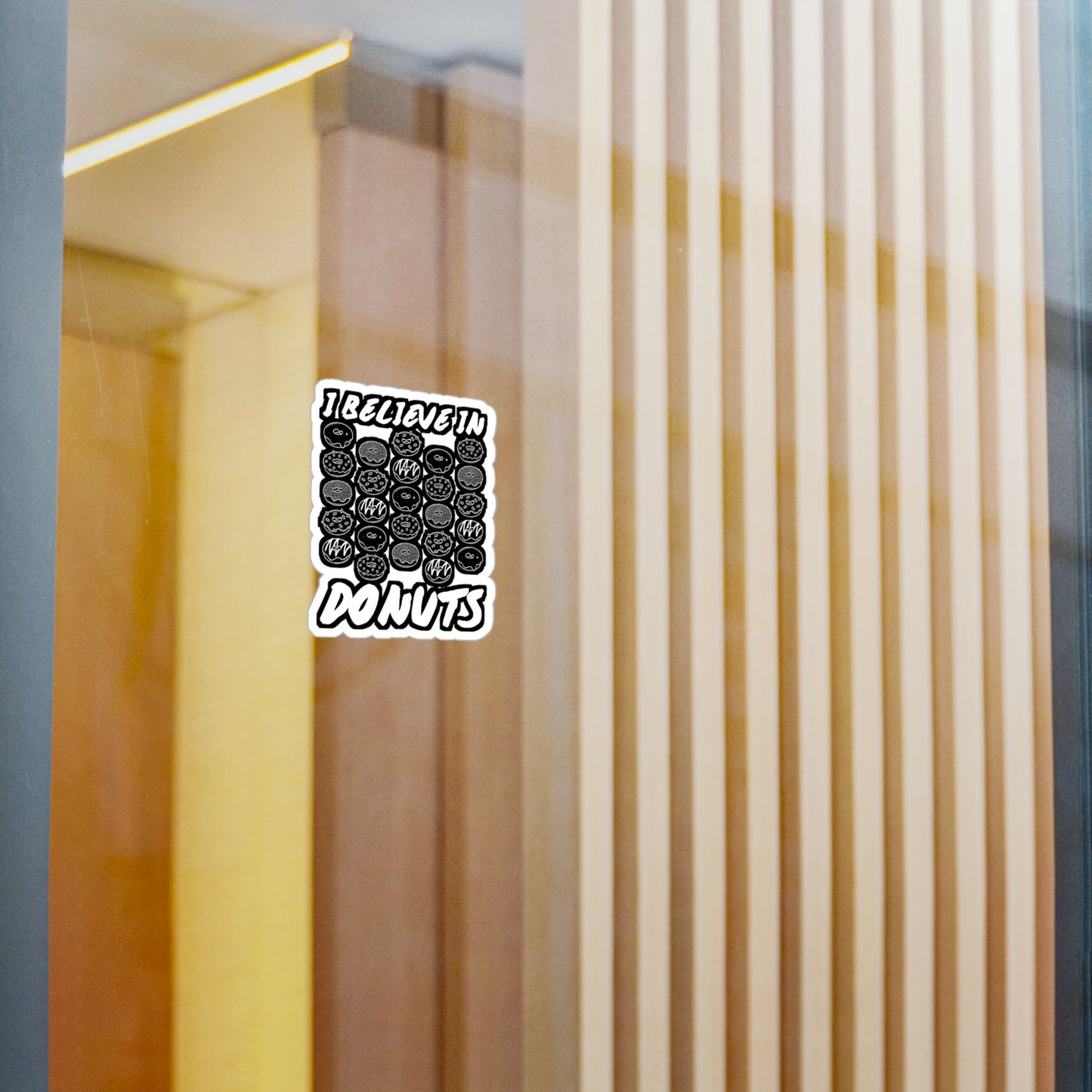 I Believe in Donuts - Donut Sticker for Car Window Laptop Sticker. Water Bottle Sticker, Vinyl Food Decal, Donuts Sticker - Donut Gift