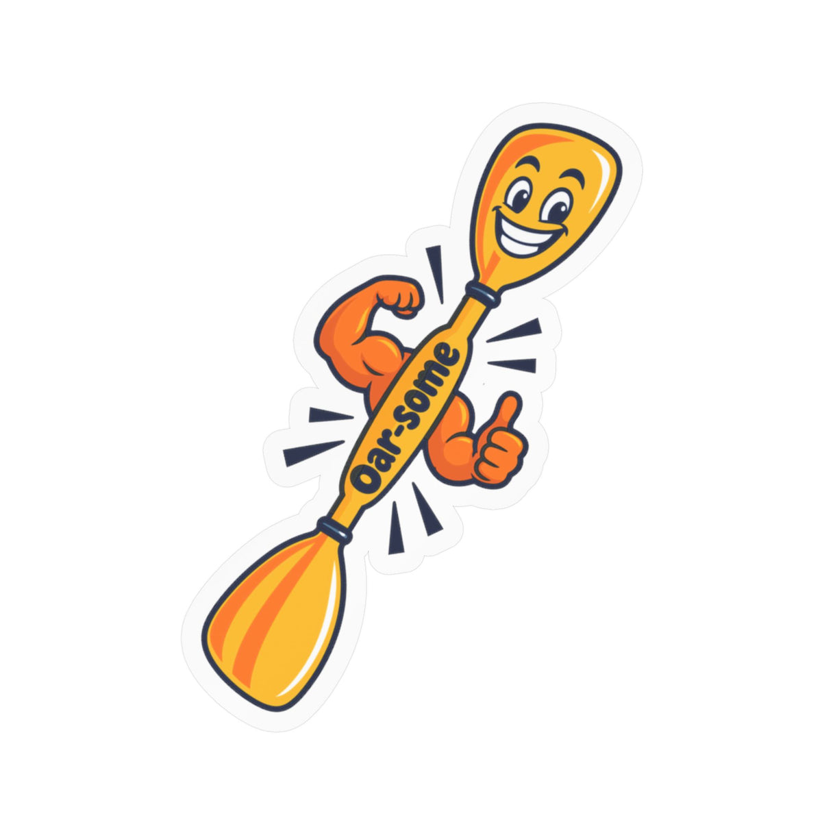Kayak Sticker - Oar-some Decals for Kayaking and Rowing Fans, Fun Kayaker Design for Laptop or Water Bottle