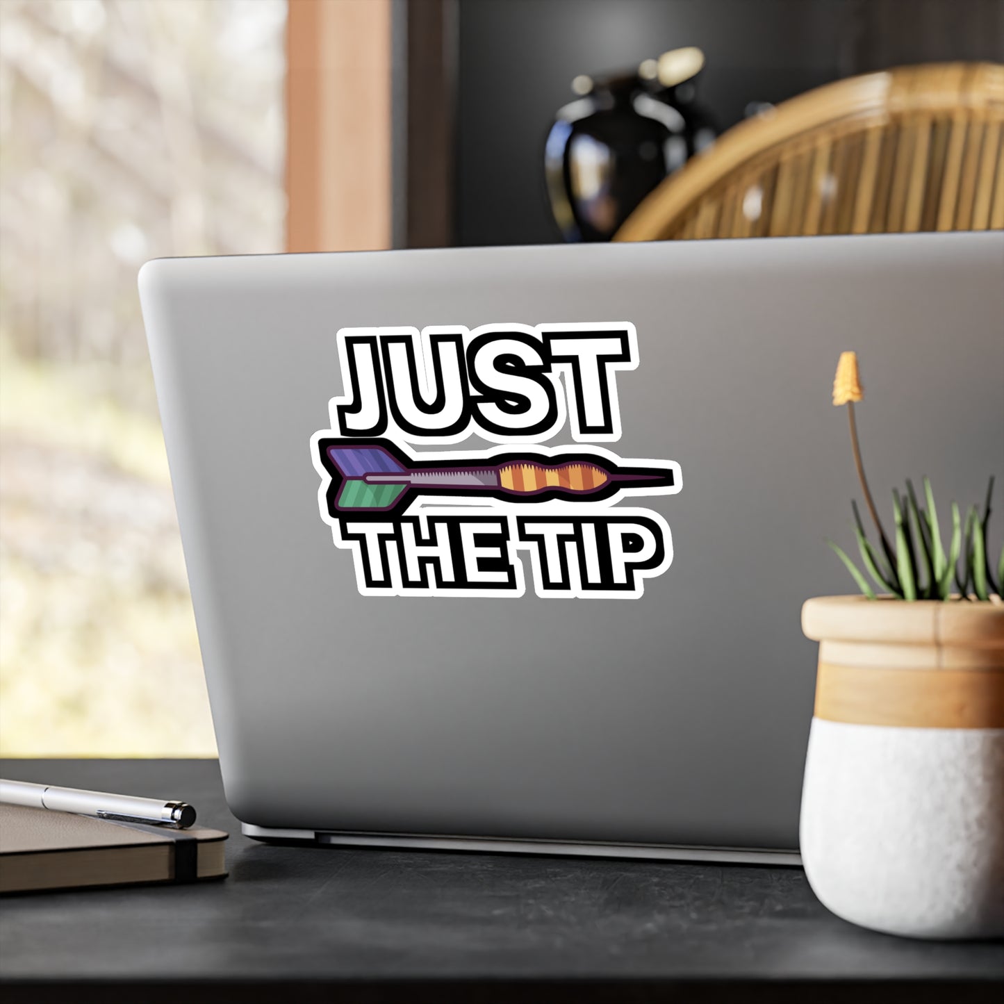 Just the tip - Darts Sticker for Wall, Laptop, Window, Truck, Car Darts Gift Vinyl Darts Decal Sticker