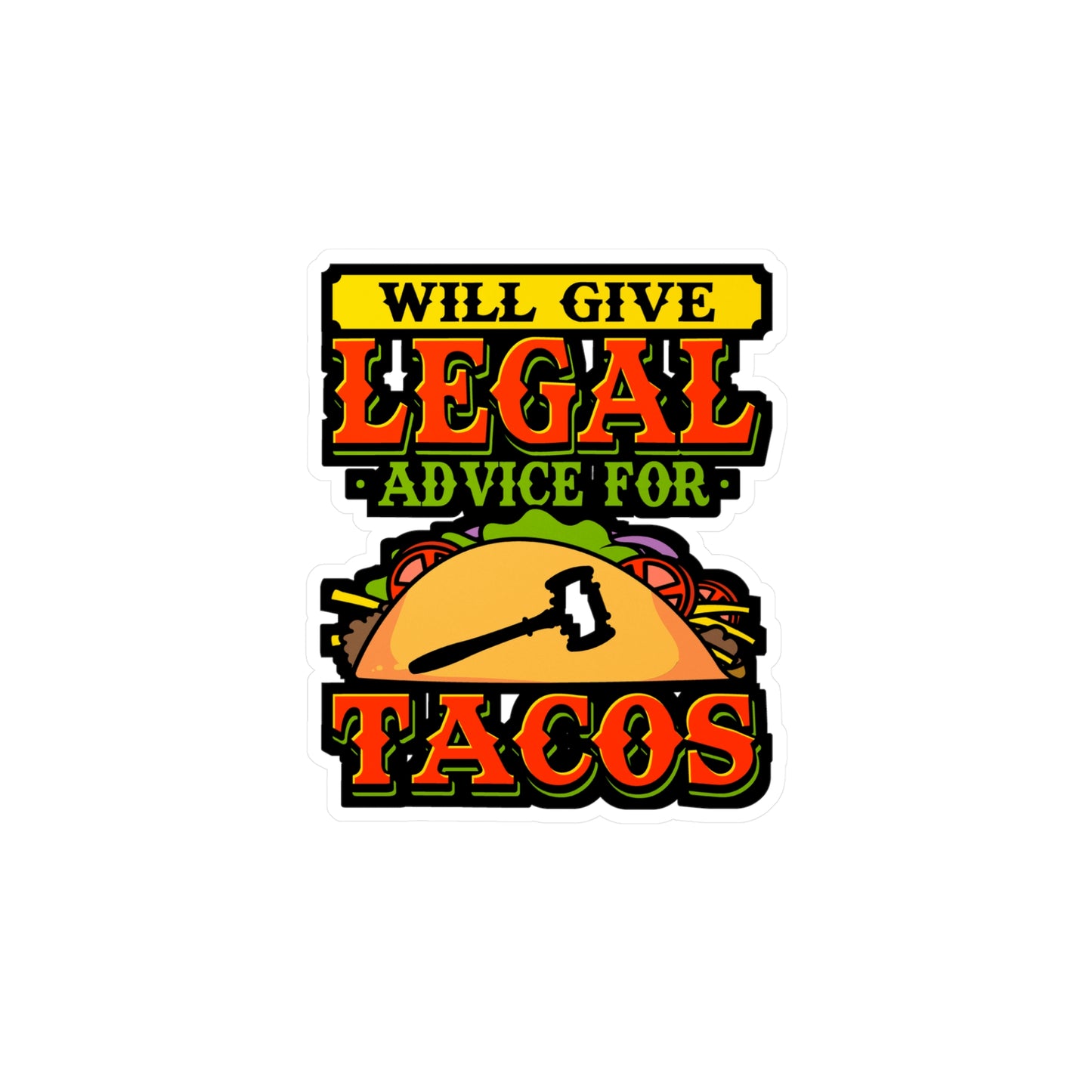 Will Give Legal Advice Lawyer | Lawyer Sticker | Attorney Decals | Appeal Laptop Sticker | Lawyer Gift | Attorney Gift