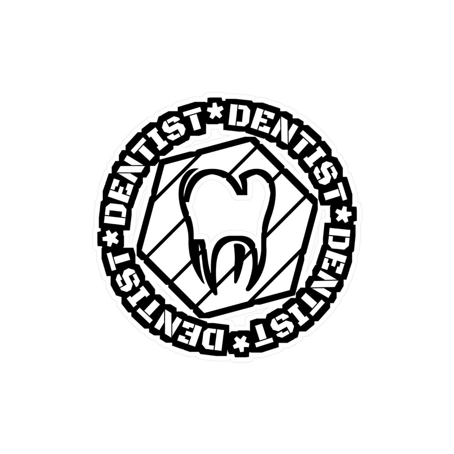 Dentist - Dentist Sticker for Car Window Laptop Sticker. Water Bottle Sticker, Vinyl Teeth Decal, Tooth Sticker - Dentist Gift