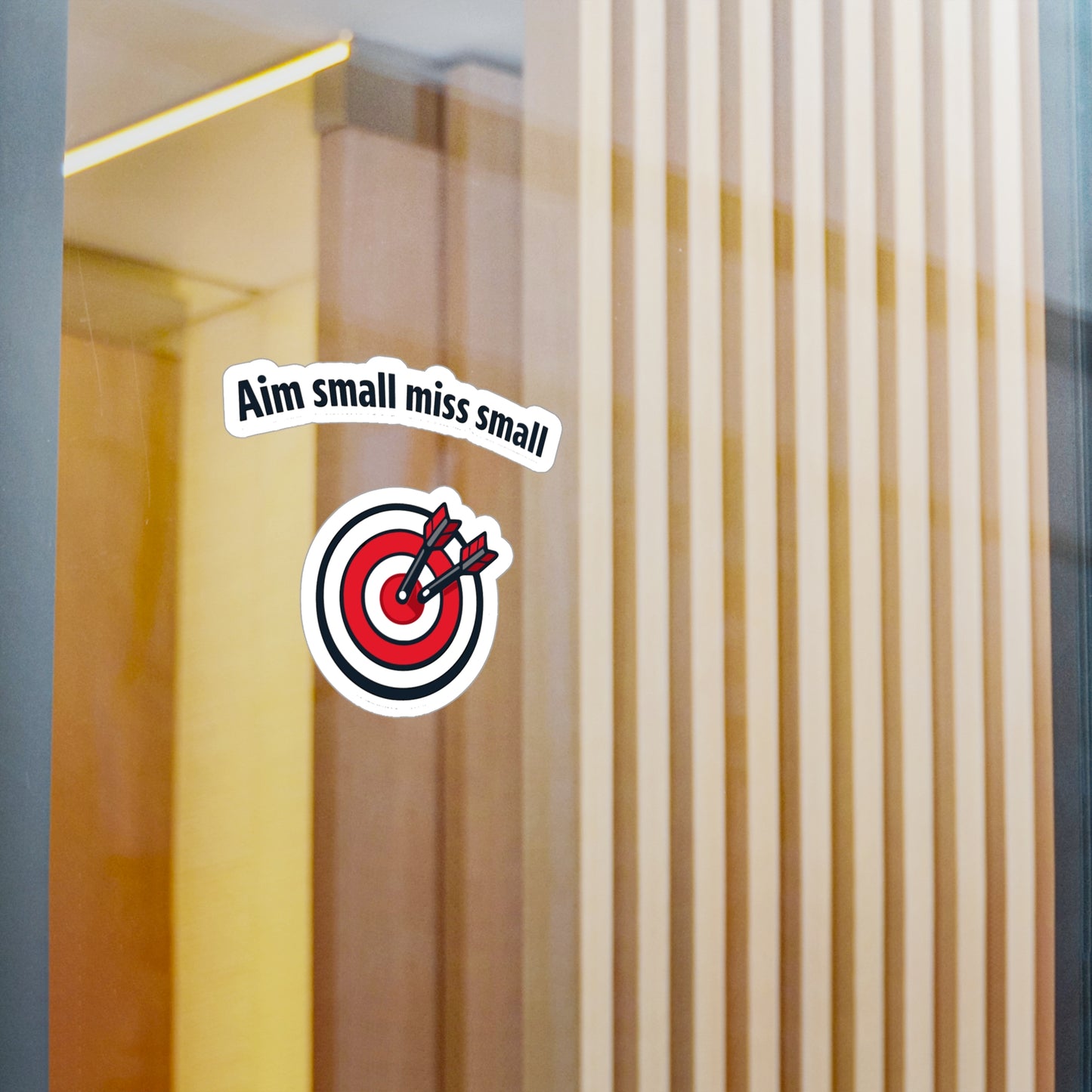 Archery Sticker Aim Small Miss Small Motivational Archer Design, Waterproof Vinyl Decals for Laptop Water Bottle Hunting Shoot