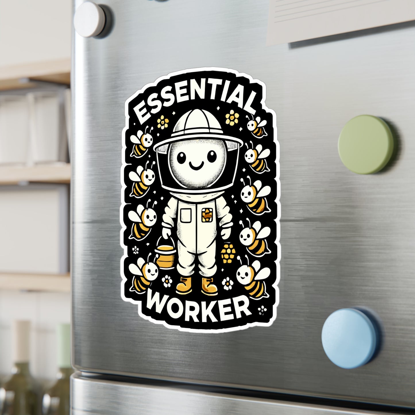 Essential Worker - Beekeeping Sticker for Laptop Sticker. Water Bottle Sticker, Vinyl Brood Decal - Beekeeping Gift