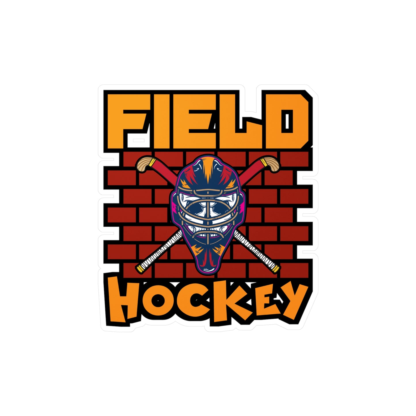 Field Hockey - Field hockey Sticker for Laptop Sticker. Water Bottle Sticker, Vinyl Hockey Decal - Field hockey Gift