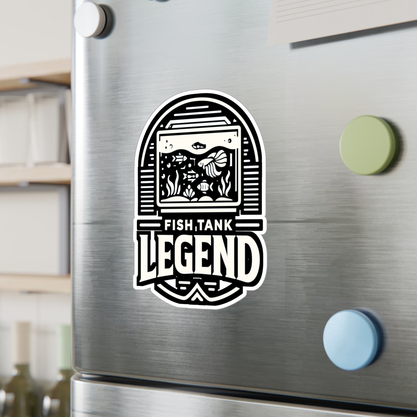 Fish Tank Legend - Aquarist Sticker for Laptop Sticker. Water Bottle Sticker, Vinyl Aquarium Decal - Aquarist Gift