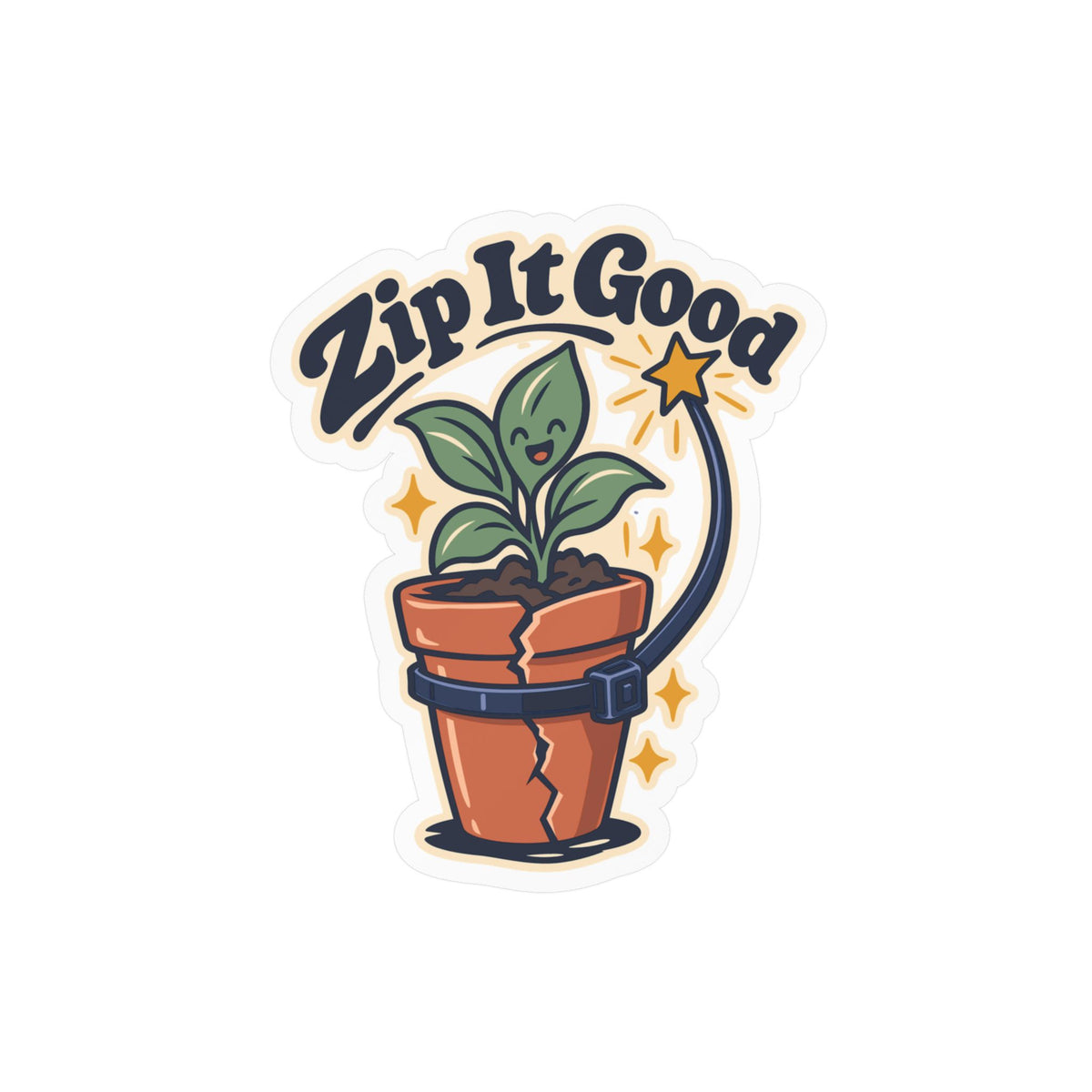 Upcycling Sticker - Zip It Good Recycling Art for Sustainability Fans, Decals for Laptop and Water Bottle
