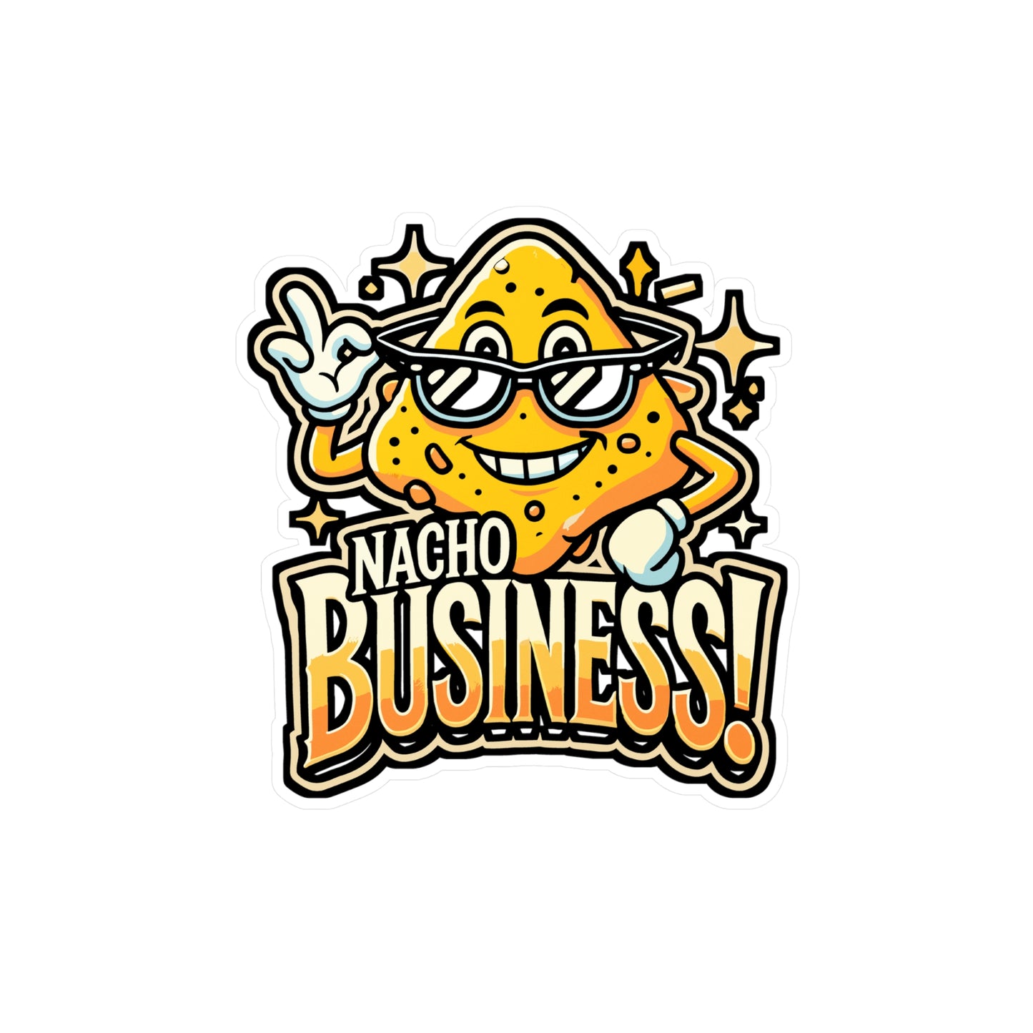 Nacho Business – Vinyl Nachos Sticker for Car, Laptop & Water Bottle | Mexican Foodie Gift Decal