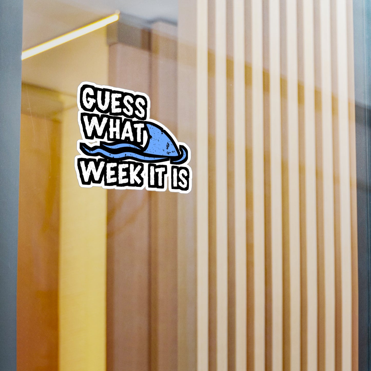 Guess What Week It Is - Sharks Sticker for Car Window Laptop Sticker. Water Bottle Sticker, Vinyl Marine Decal, Jaws Sticker - Sharks Gift