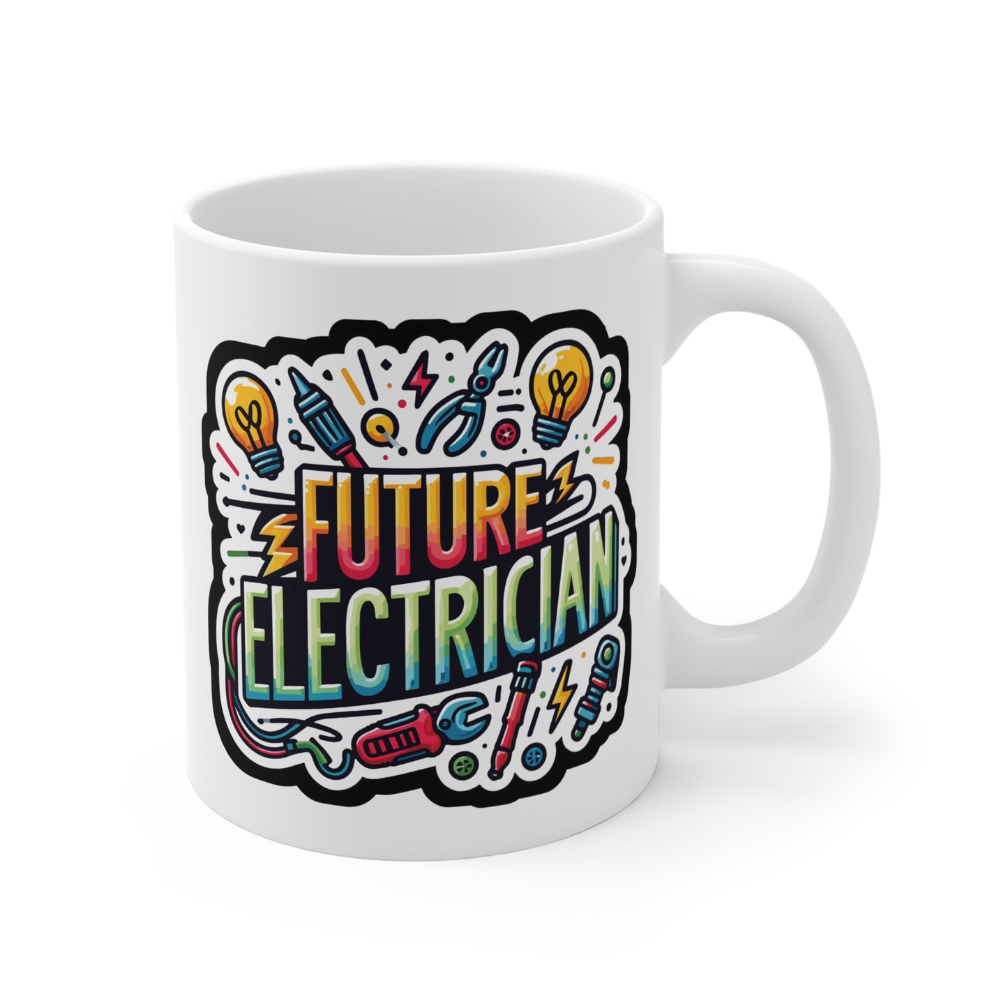 Future Electrician - Electrician Mug for Coffee 11oz. Electrician Cup, White ceramic, Stripper Mug, Cable Tea Cup - Electrician Gift