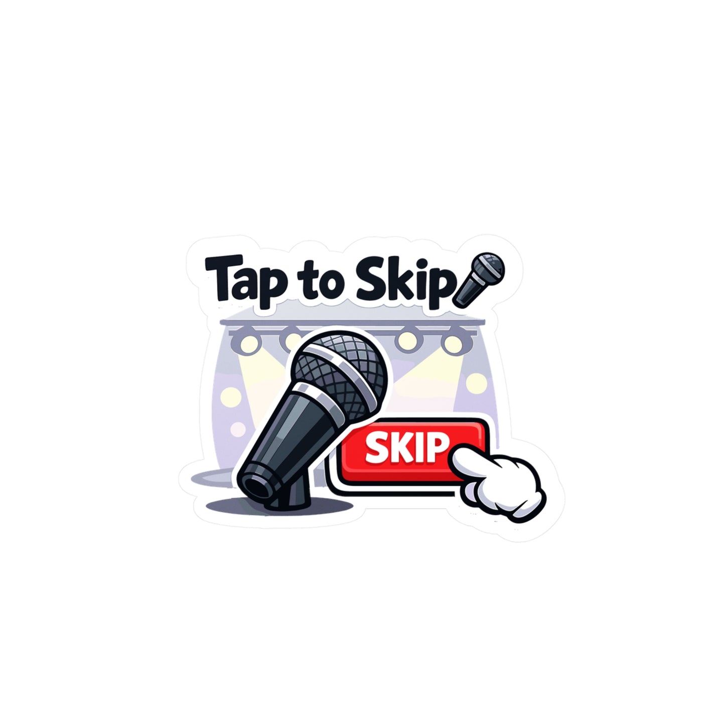 Karaoke Sticker Tip to Skip Funny Music Beer Booze Decals Waterproof Vinyl for Laptop Water Bottle