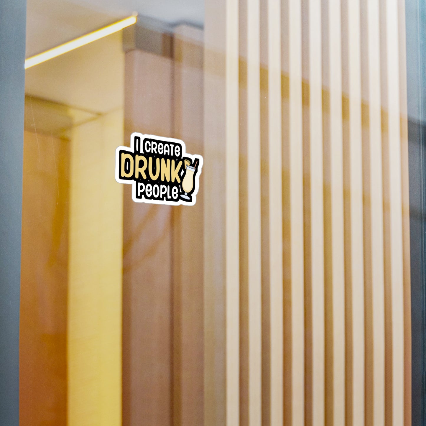 I create drunk people - Bartender Sticker for Wall, Laptop, Window, Truck, Car Bartender Gift Vinyl Cocktail Decal Sticker