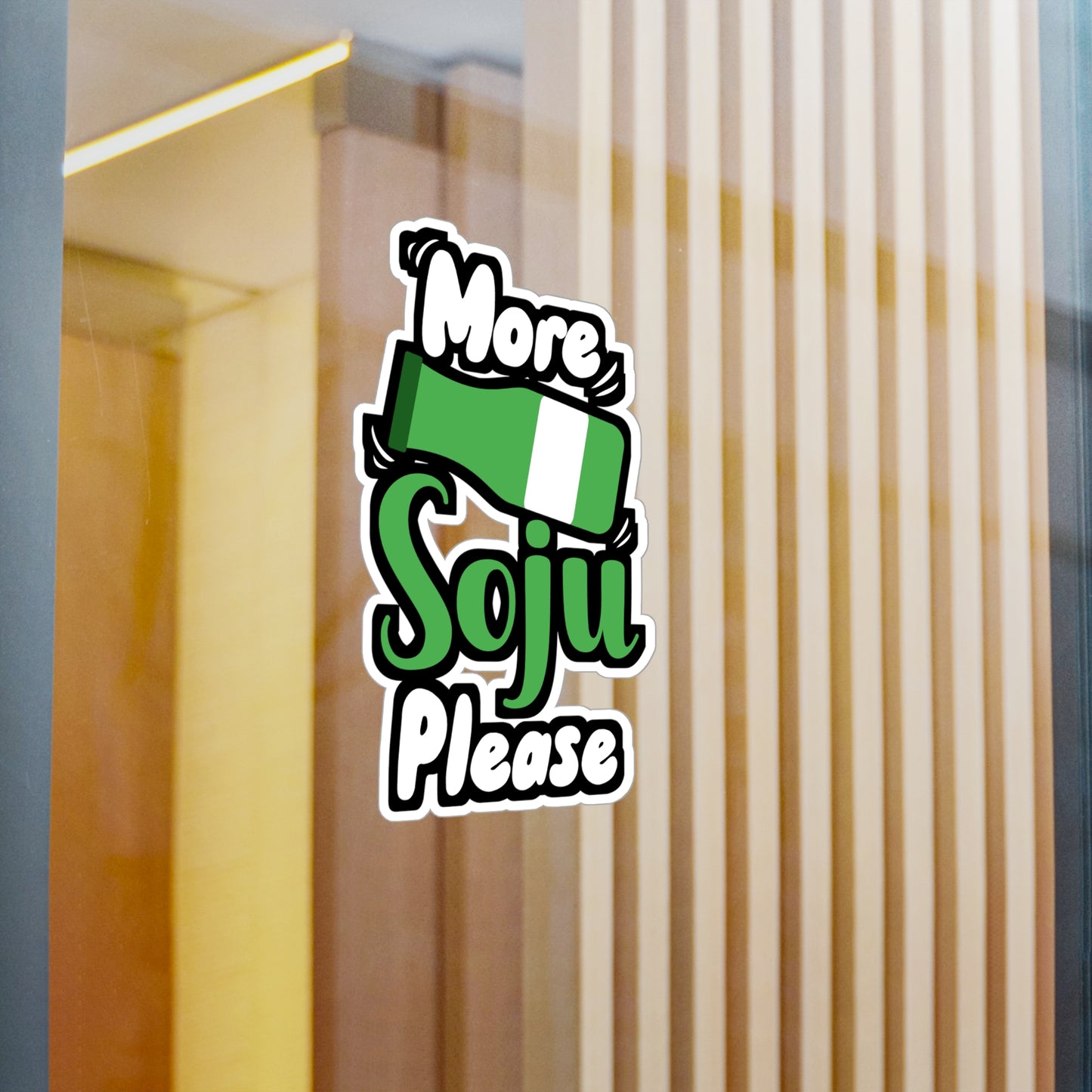 More Soju Please - Chef Sticker for Wall, Laptop, Window, Truck, Car Chef Gift Vinyl Cooking Decal Sticker