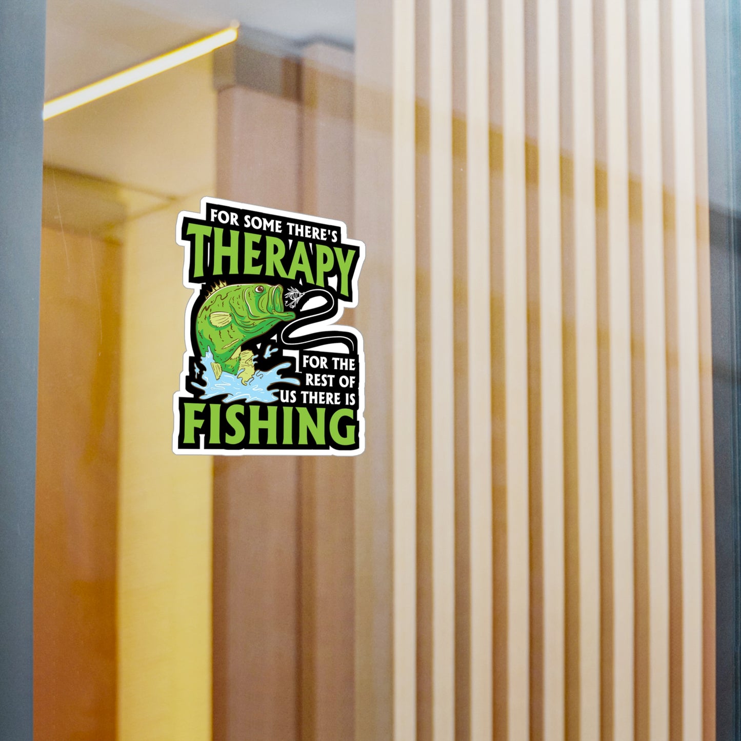 For Some There's Therapy For The Rest Of Us There Is Fishing - Fishing Sticker for Laptop Sticker. Water Bottle Sticker, Vinyl Angling Decal - Fishing Gift