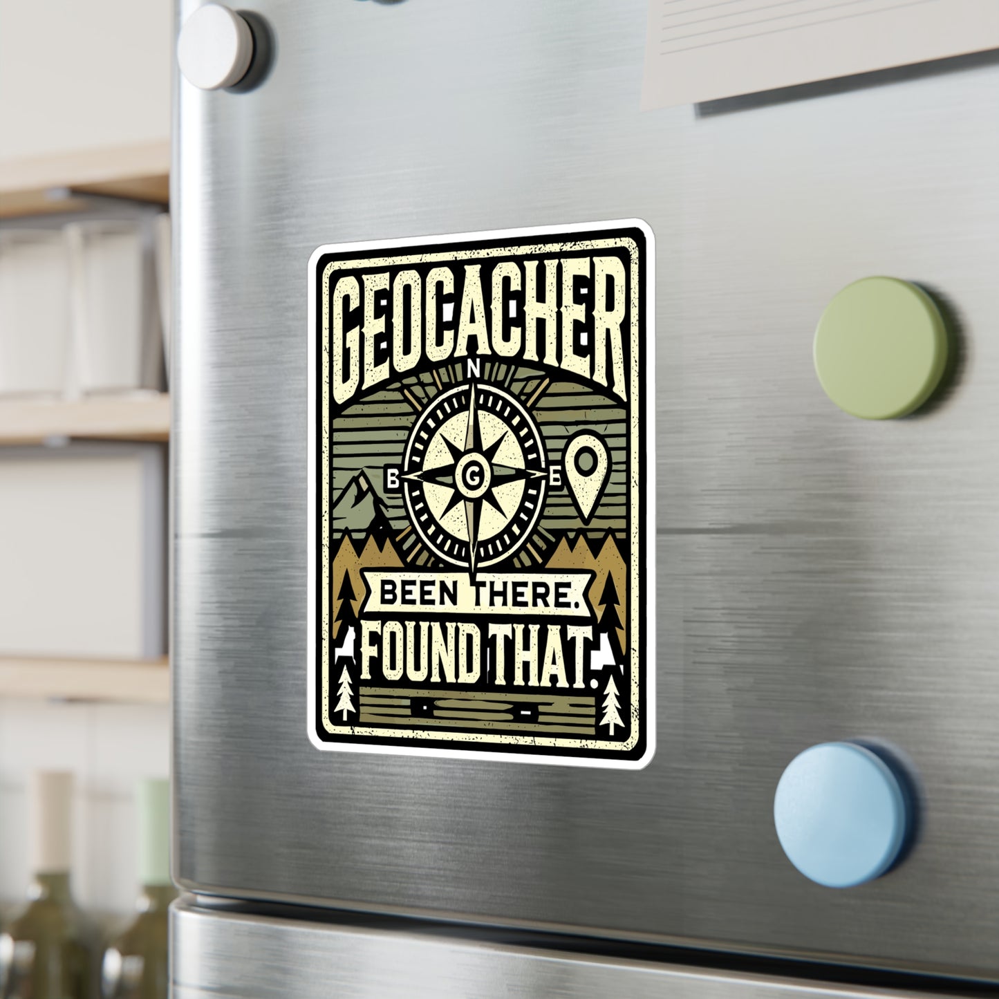 Geocacher Been There Found That - Geocaching Sticker for Laptop Sticker. Water Bottle Sticker, Vinyl Geocacher Decal - Geocaching Gift