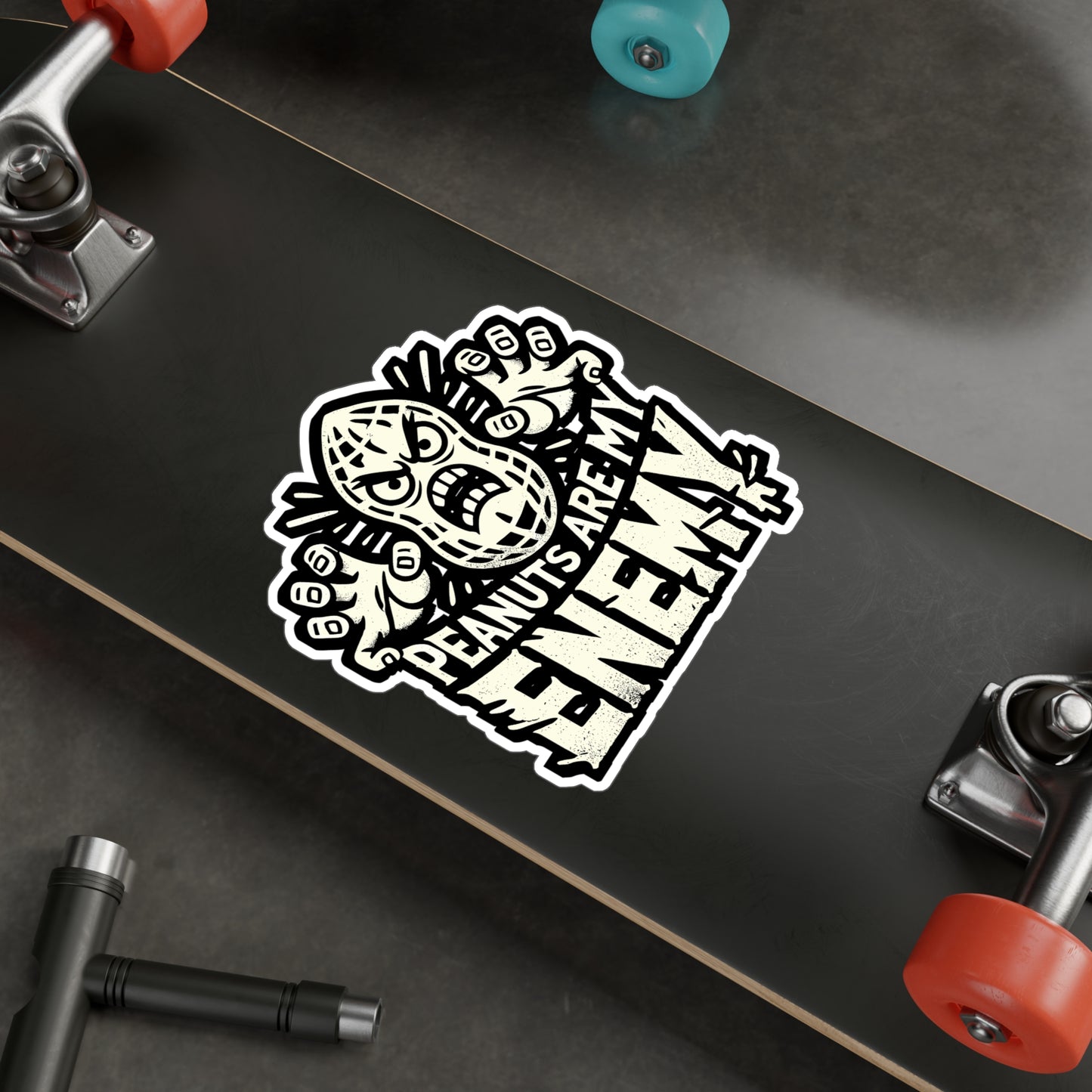 Peanuts Are My Enemy - Peanut allergy Sticker for Laptop Sticker. Water Bottle Sticker, Vinyl Nut allergy Decal - Peanut allergy Gift