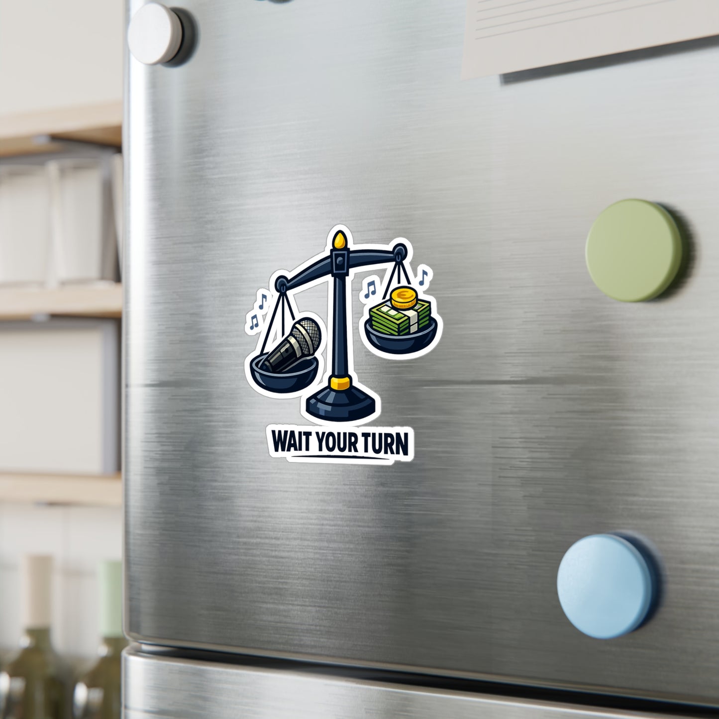 Karaoke Sticker "Wait Your Turn" Funny Music Beer Booze Vinyl Waterproof decals for Laptop Water Bottle