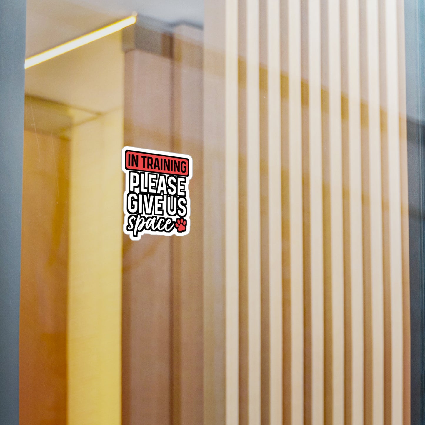 In Training Please Give Us Space | Dog-trainer Sticker | Agility Decals | Dog-groomer Laptop Sticker | Dog-trainer Gift | Agility Gift