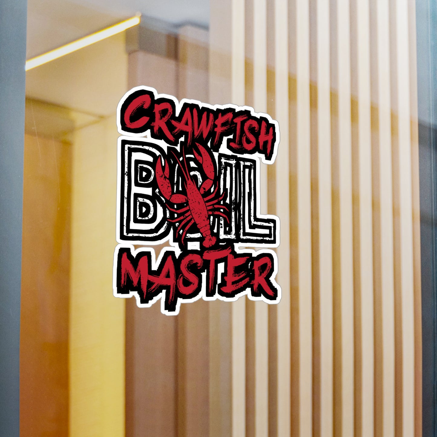 Crawfish Boil Master - Crawfish Sticker for Wall, Laptop, Window, Truck, Car Crawfish Gift Vinyl Crayfish Decal Sticker