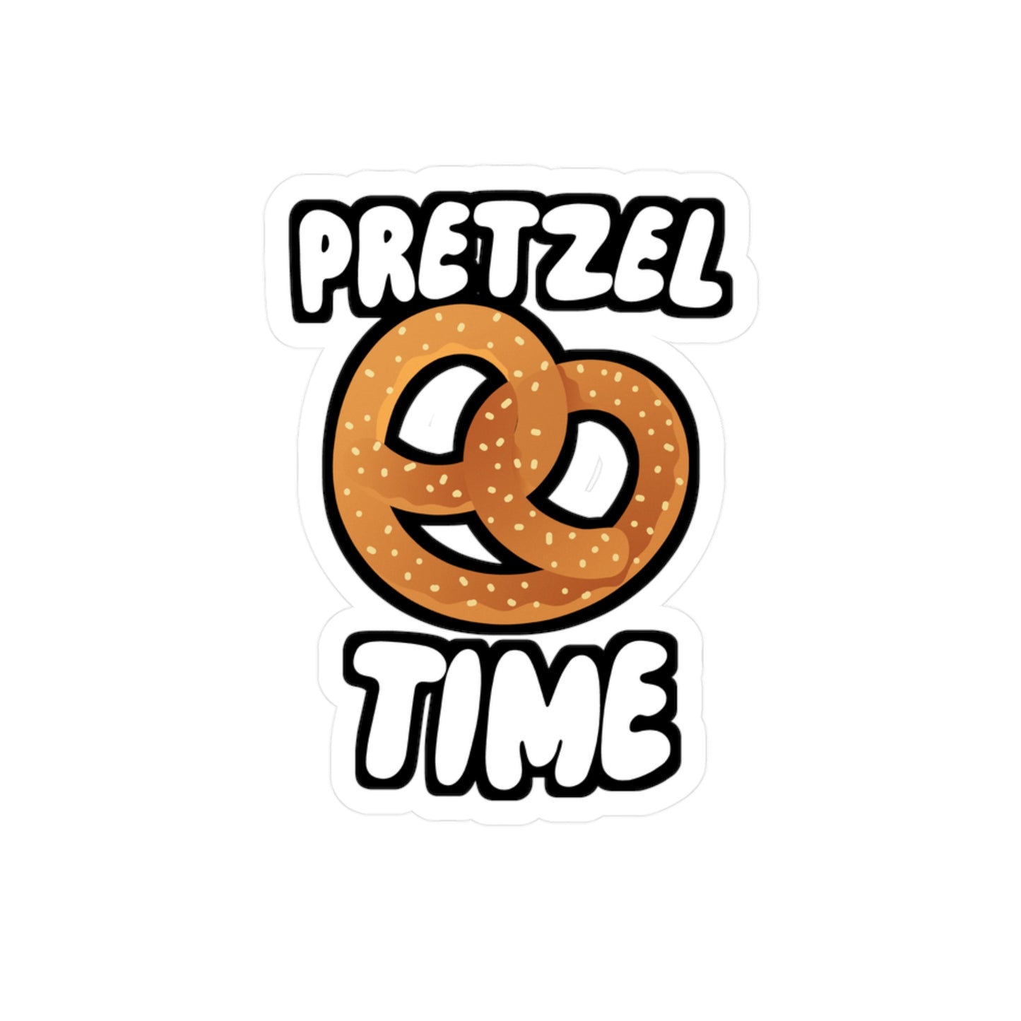 Pretzel Time - Baking Sticker for Wall, Laptop, Window, Truck, Car Baking Gift Vinyl Cute Decal Sticker