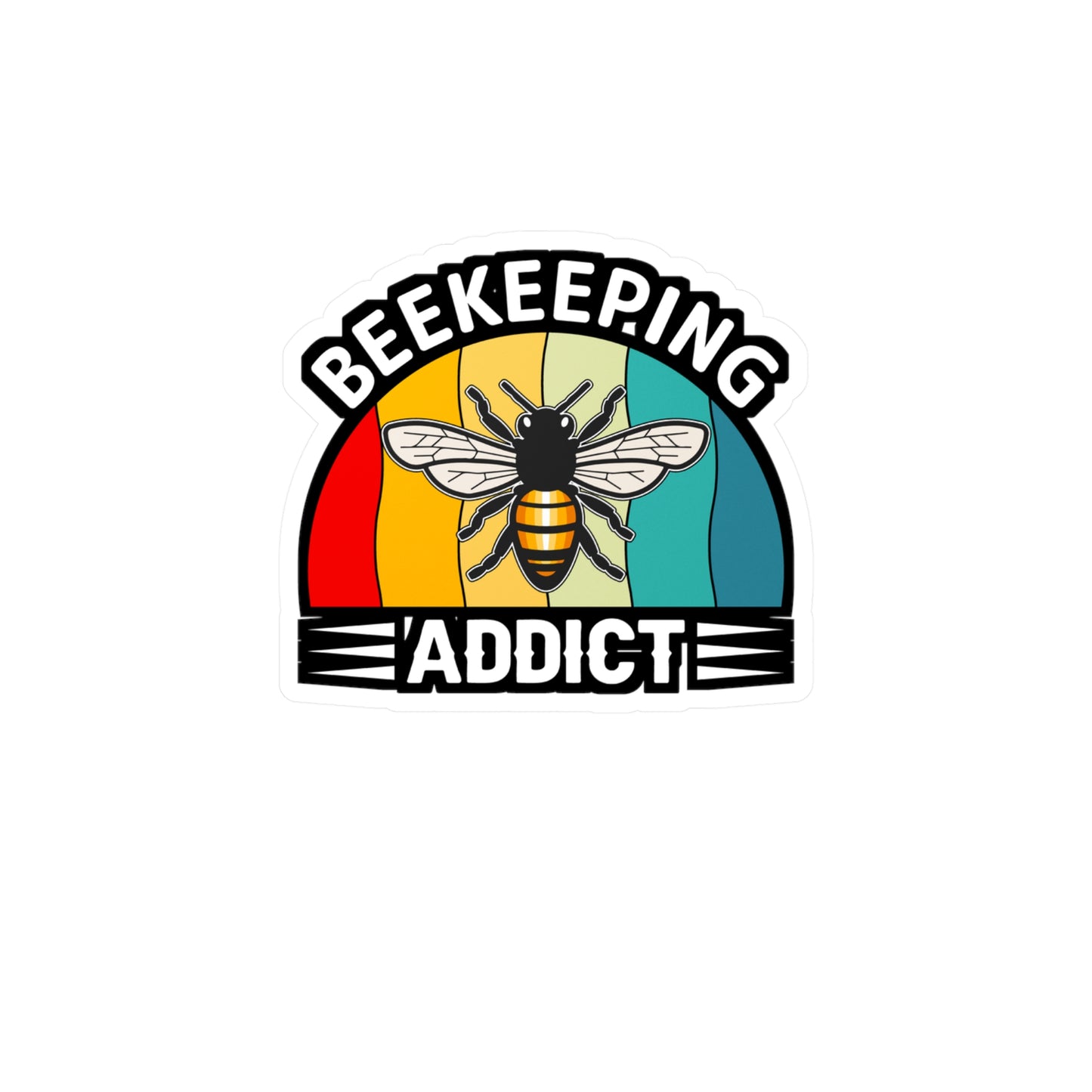 Beekeeping Addict - Beekeeping Sticker for Laptop Sticker. Water Bottle Sticker, Vinyl Brood Decal - Beekeeping Gift