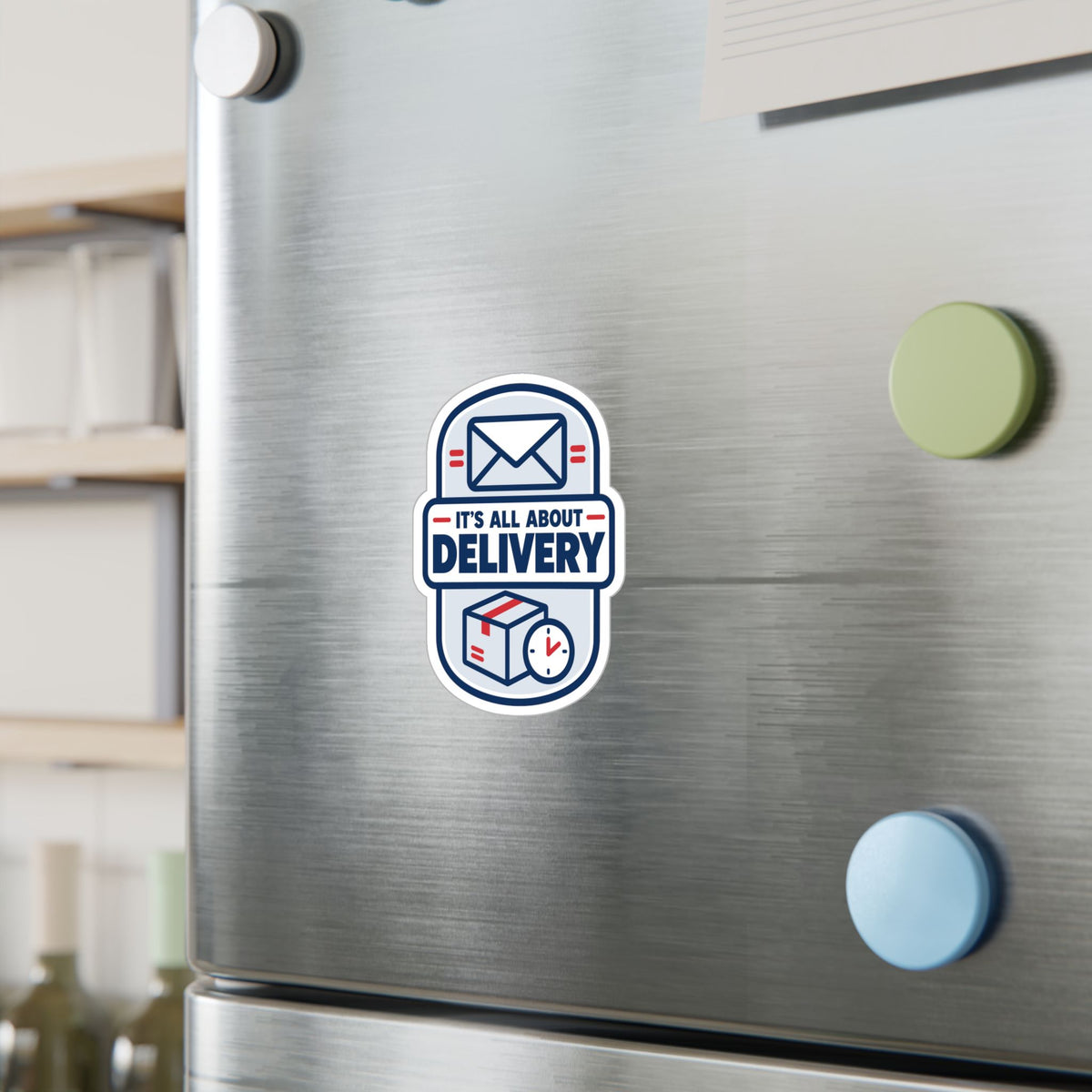 Postal Worker Sticker, It's All About Delivery Decals for Mailbox, Laptop, Waterproof Vinyl Rural Carrier Gift