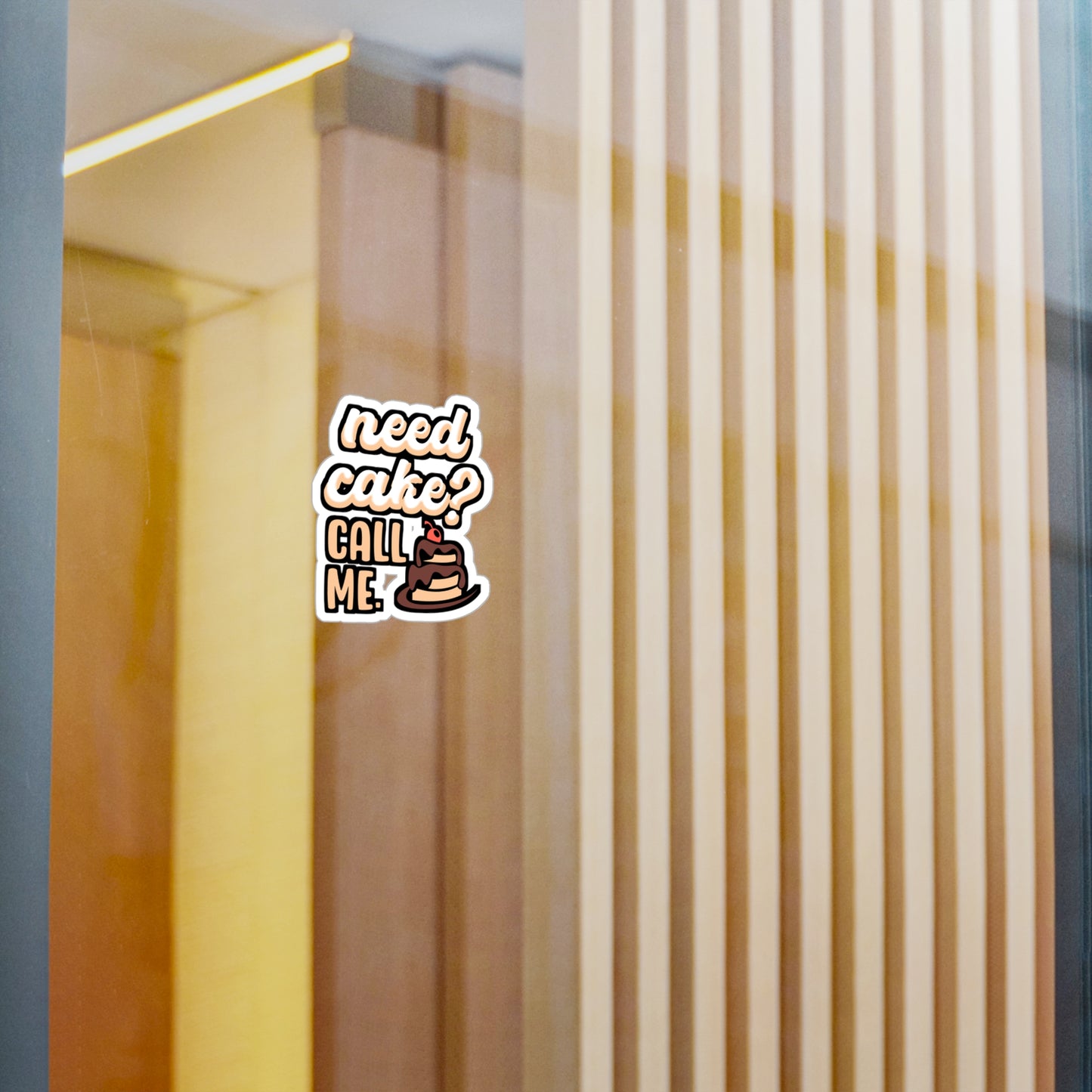 Need Cake Call Me - Baking Sticker for Laptop Sticker. Water Bottle Sticker, Vinyl Cake-decorator Decal - Baking Gift