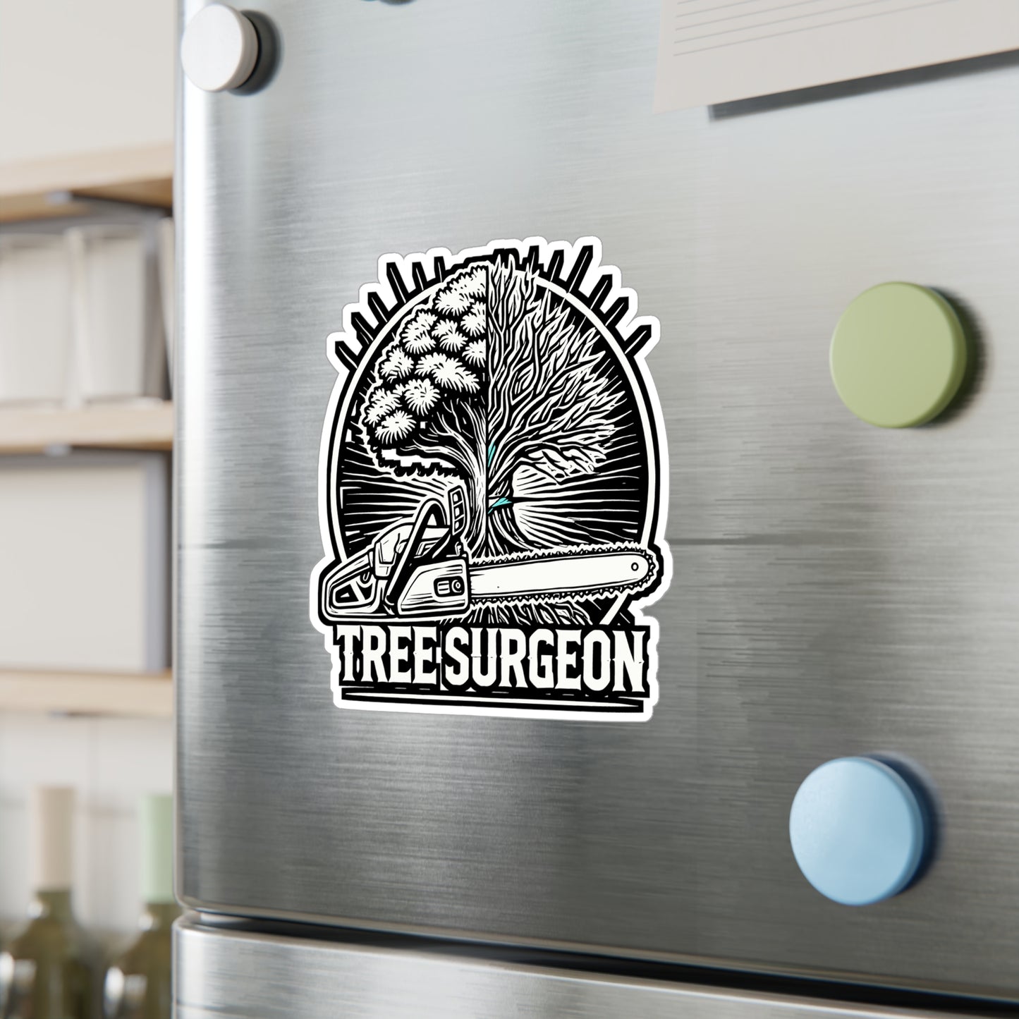 Tree Surgeon – Arborist Vinyl Sticker for Laptop & Water Bottle | Tree Trimmer Decal, Arborist Gift