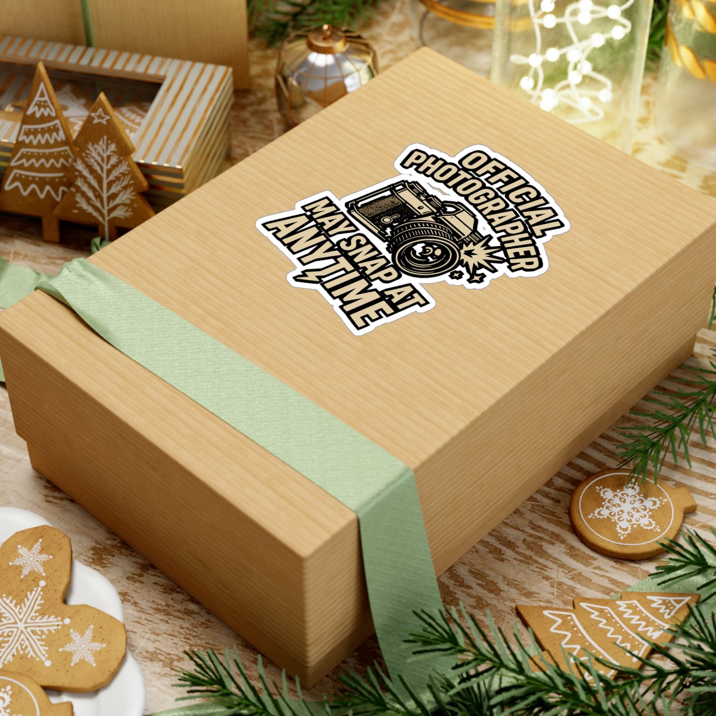 Photographer Sticker – Official Photographer May Snap At Anytime Decals, Camera DSLR Photo Gift, Waterproof Vinyl for Laptop, Water Bottle